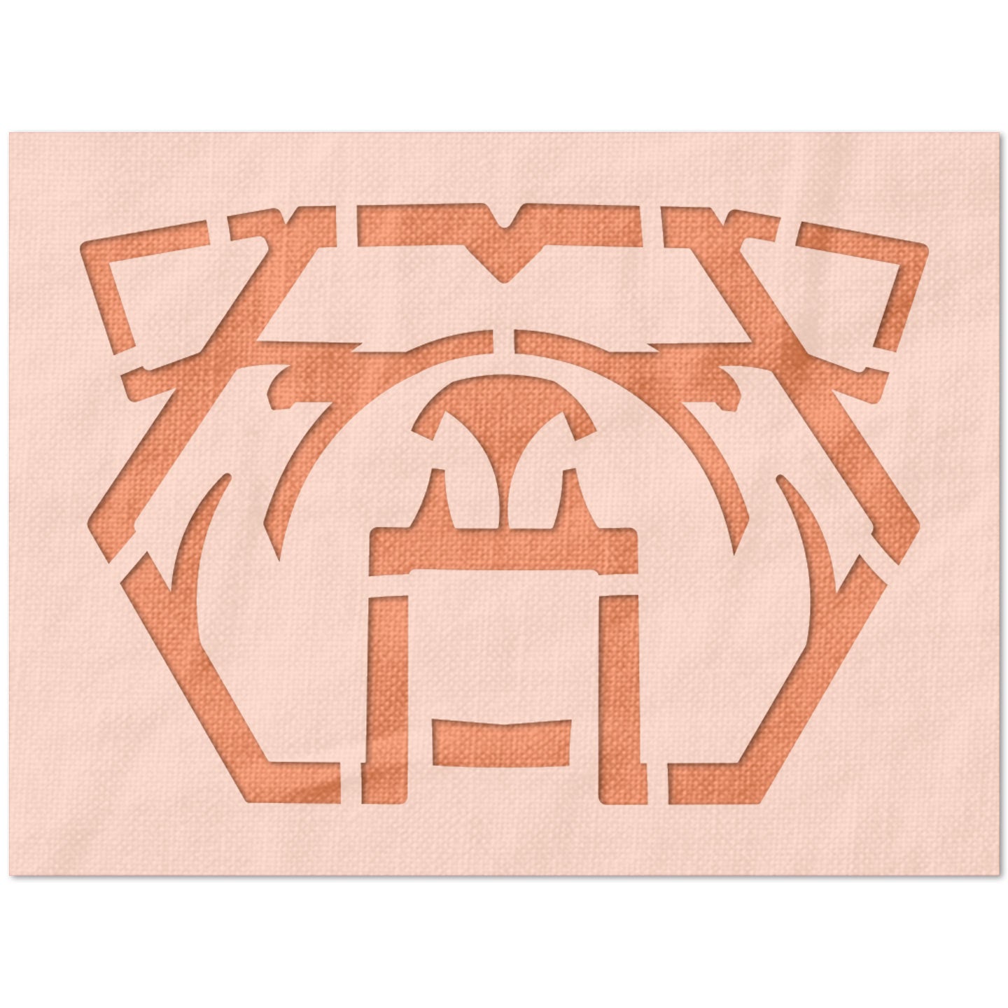Bulldog Mascot Stencil