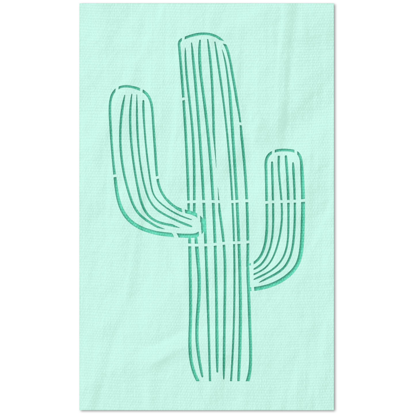 Detailed Cactus Stencil