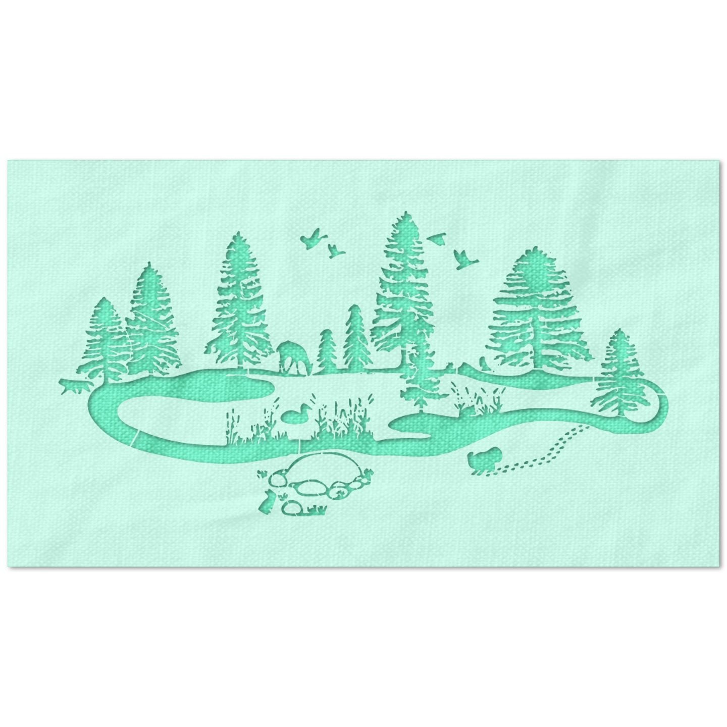 Calm Trail in the Forest Stencil