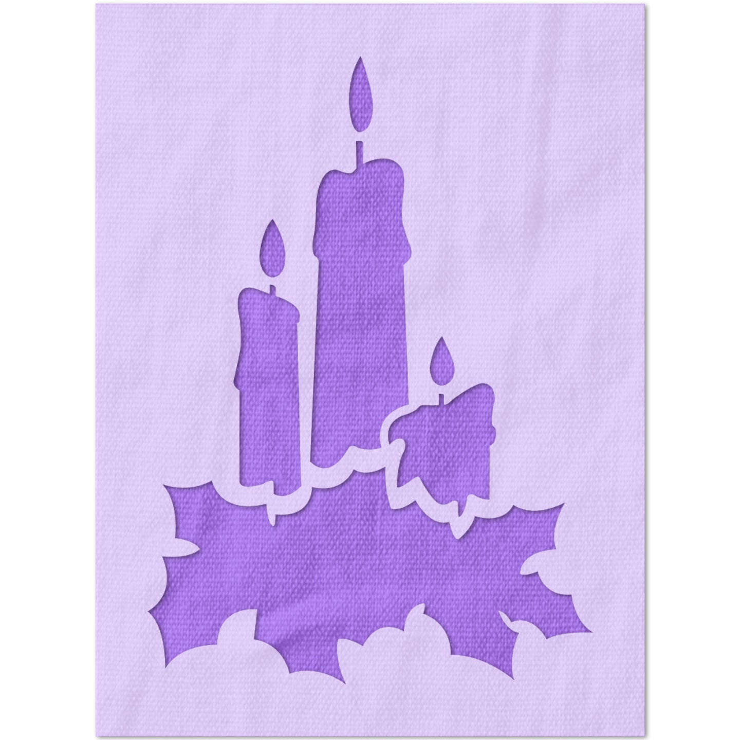 Candles and Mistletoe Stencil