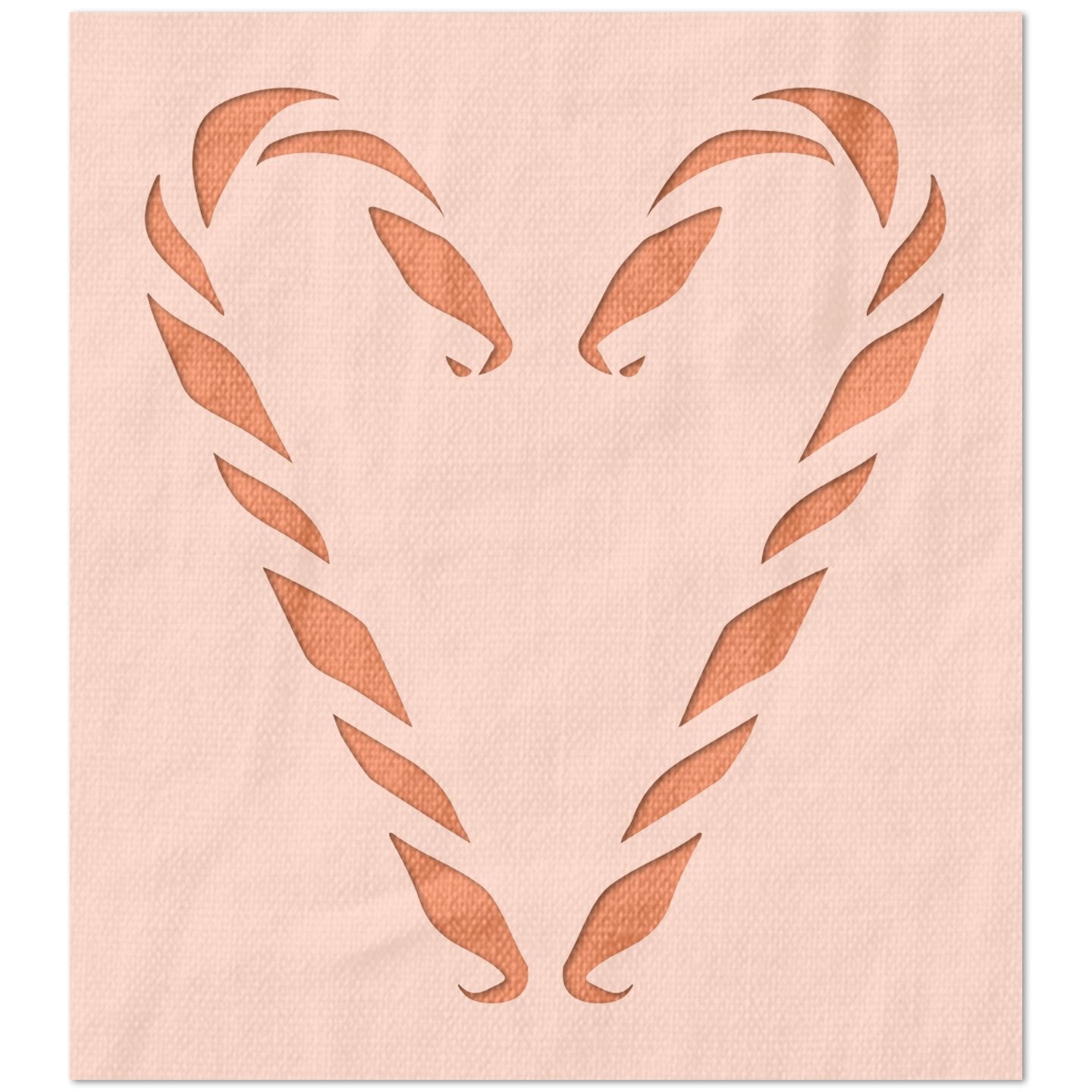 Candy Cane Heart Stencil