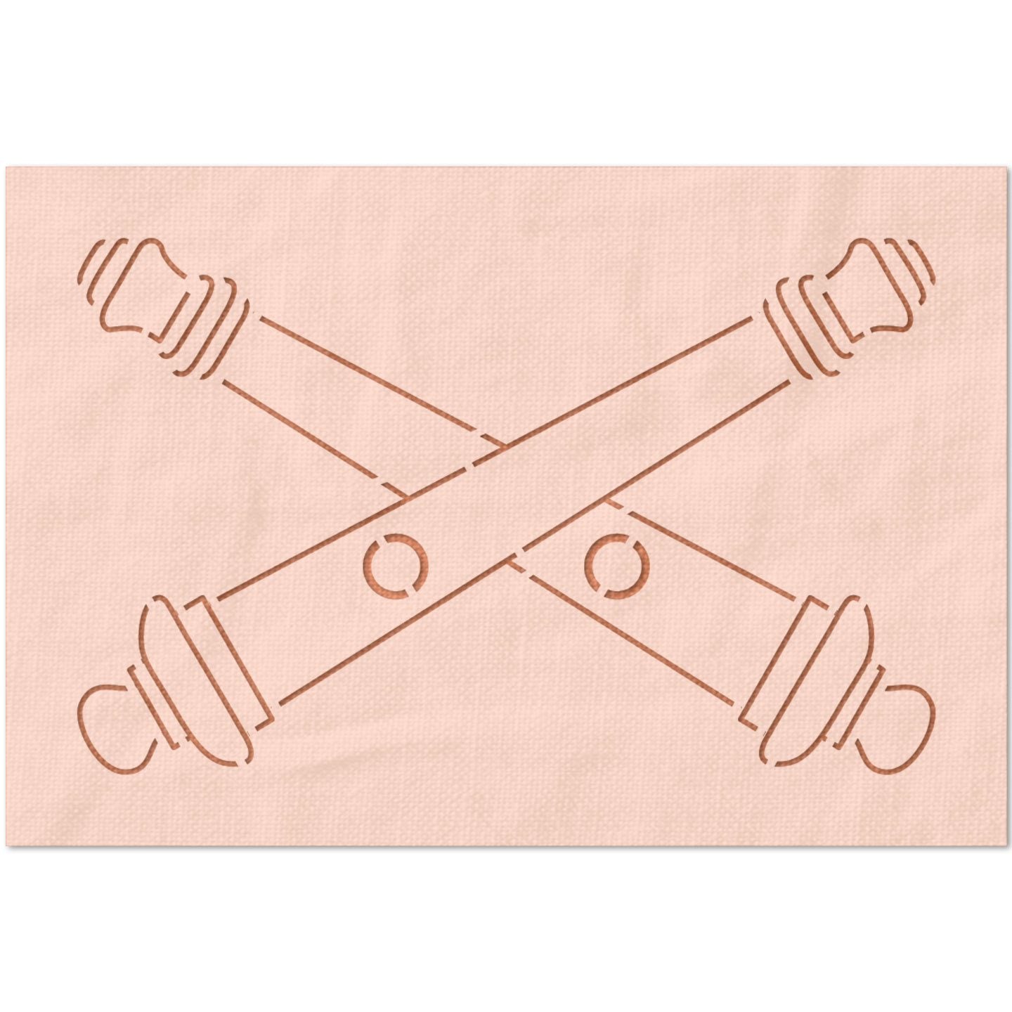 Crossed Cannons Stencil