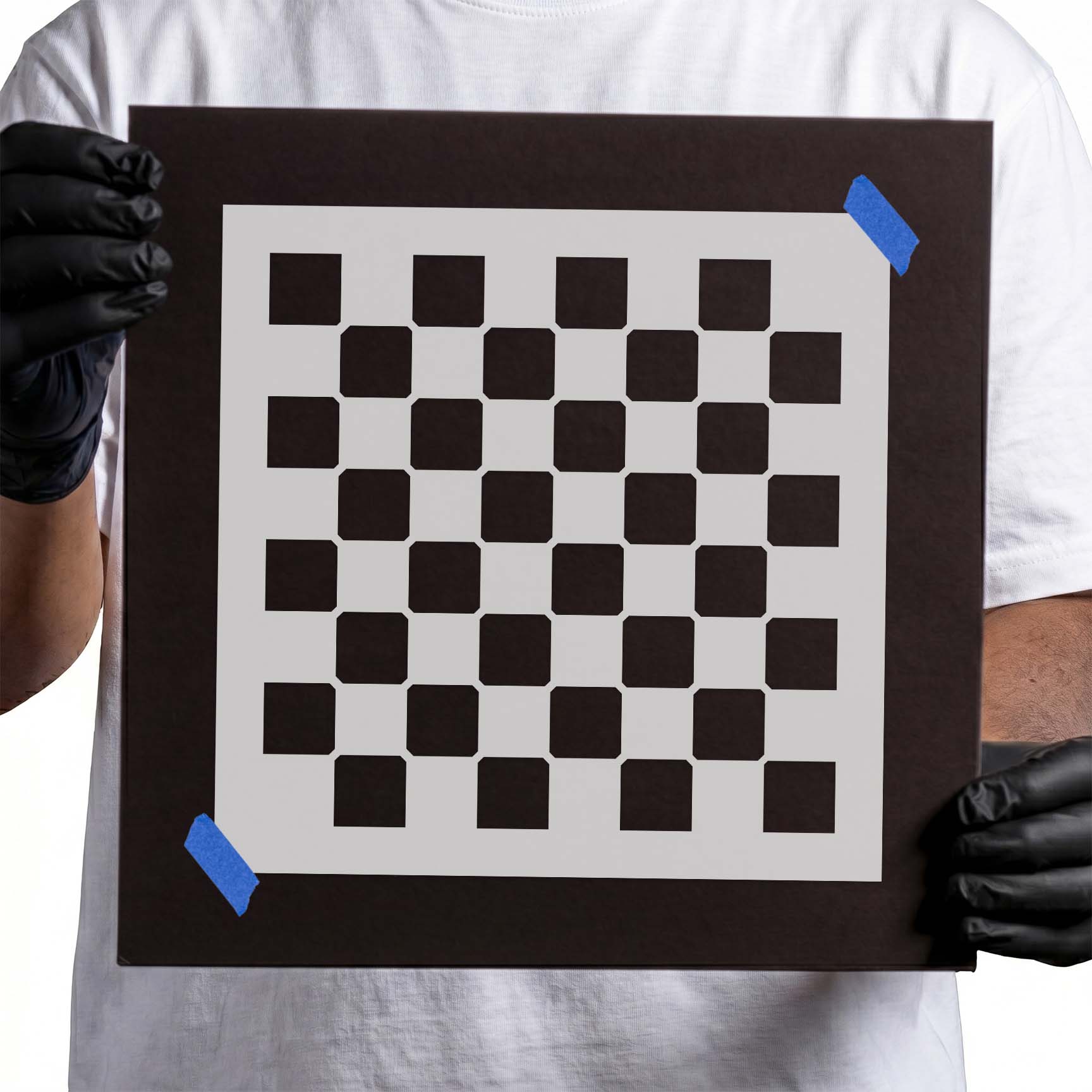 Checkerboard 8x8 Stencil
