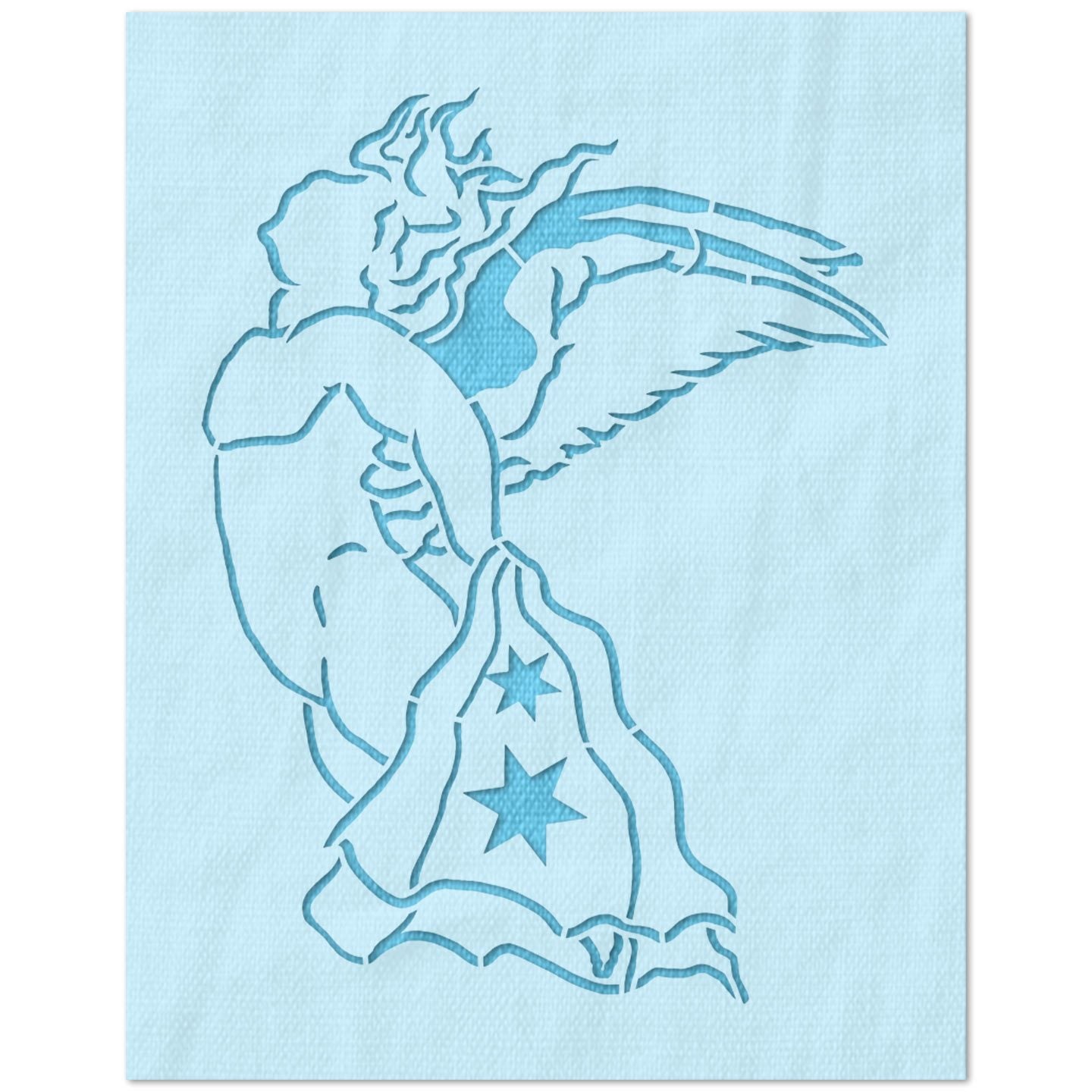 Chicago Flag Eagle Stencil