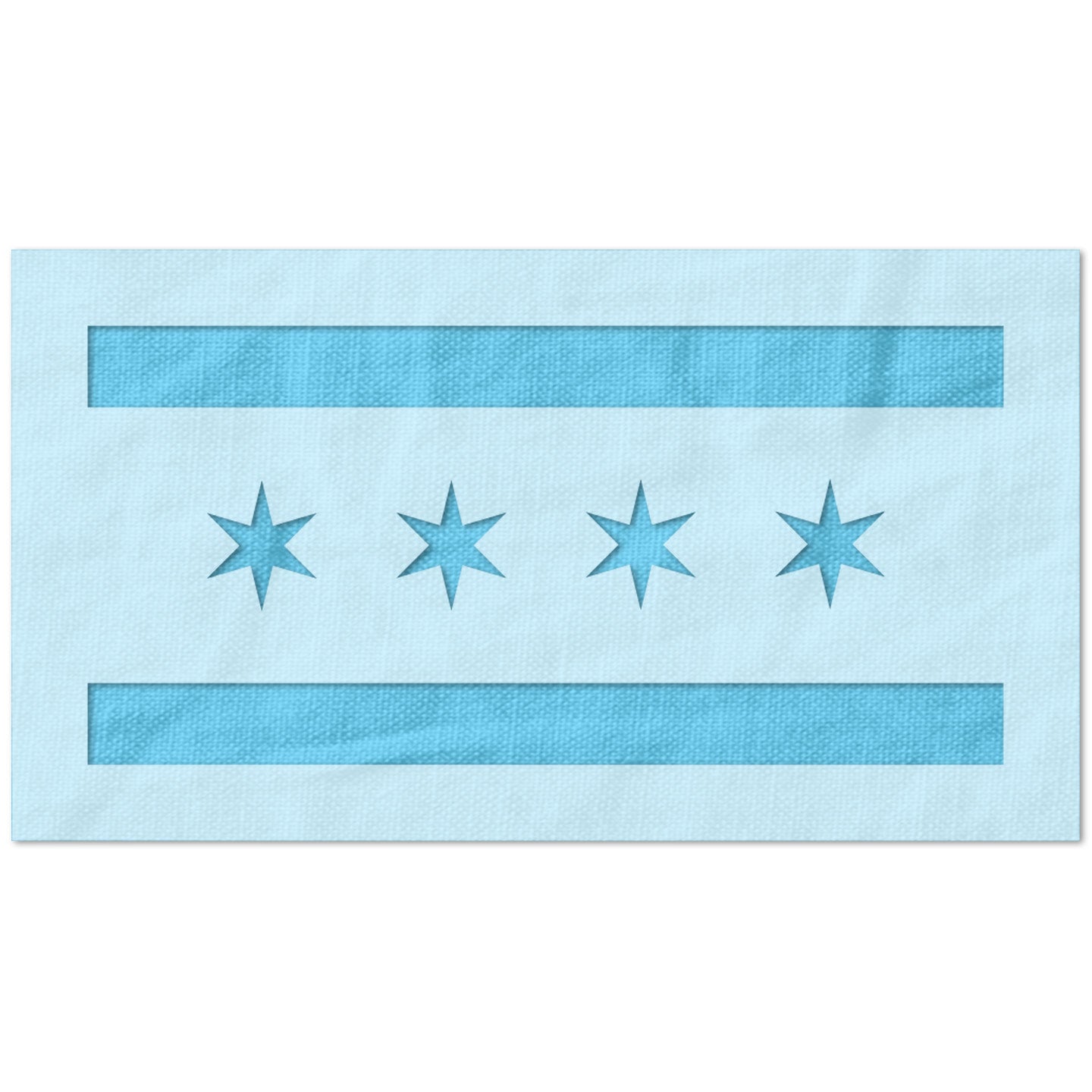 Chicago City Flag Stencil