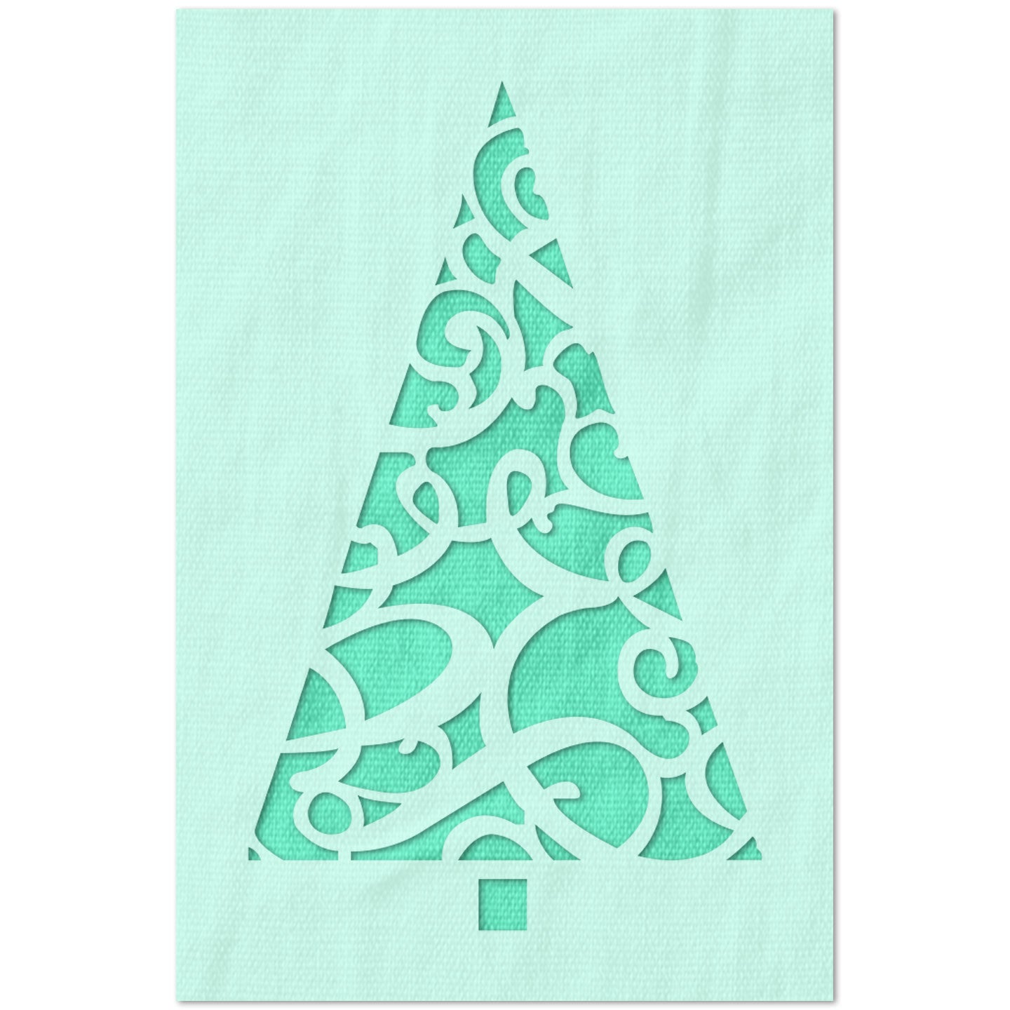 Ornate Christmas Tree Stencil