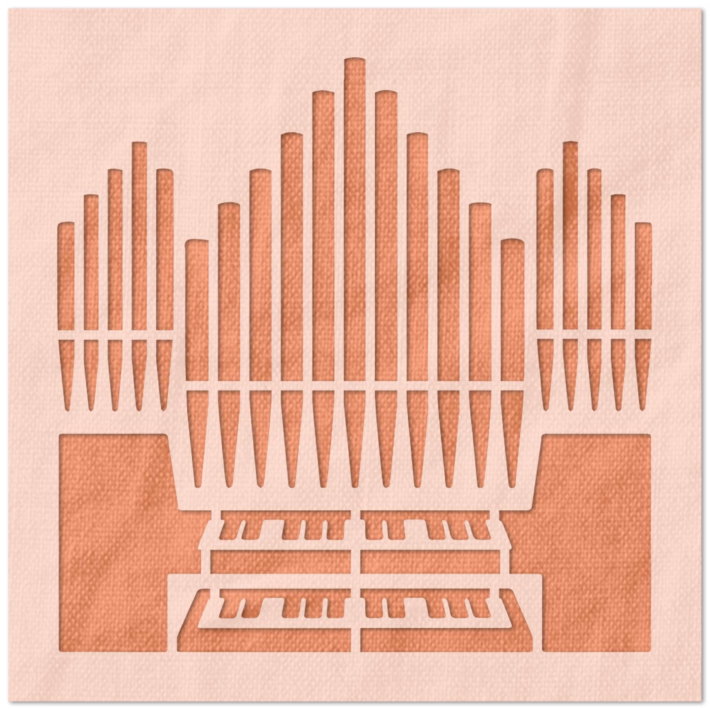 Church Organ Stencil Stencil