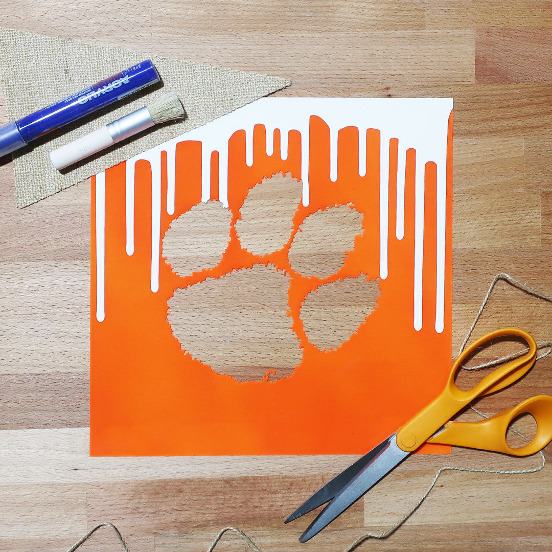 Clemson Paw Stencil