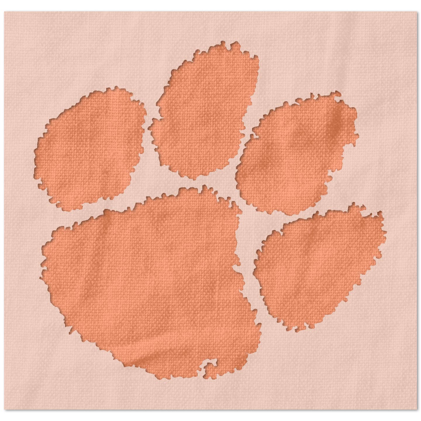 Clemson Tigers Paw Logo Stencil