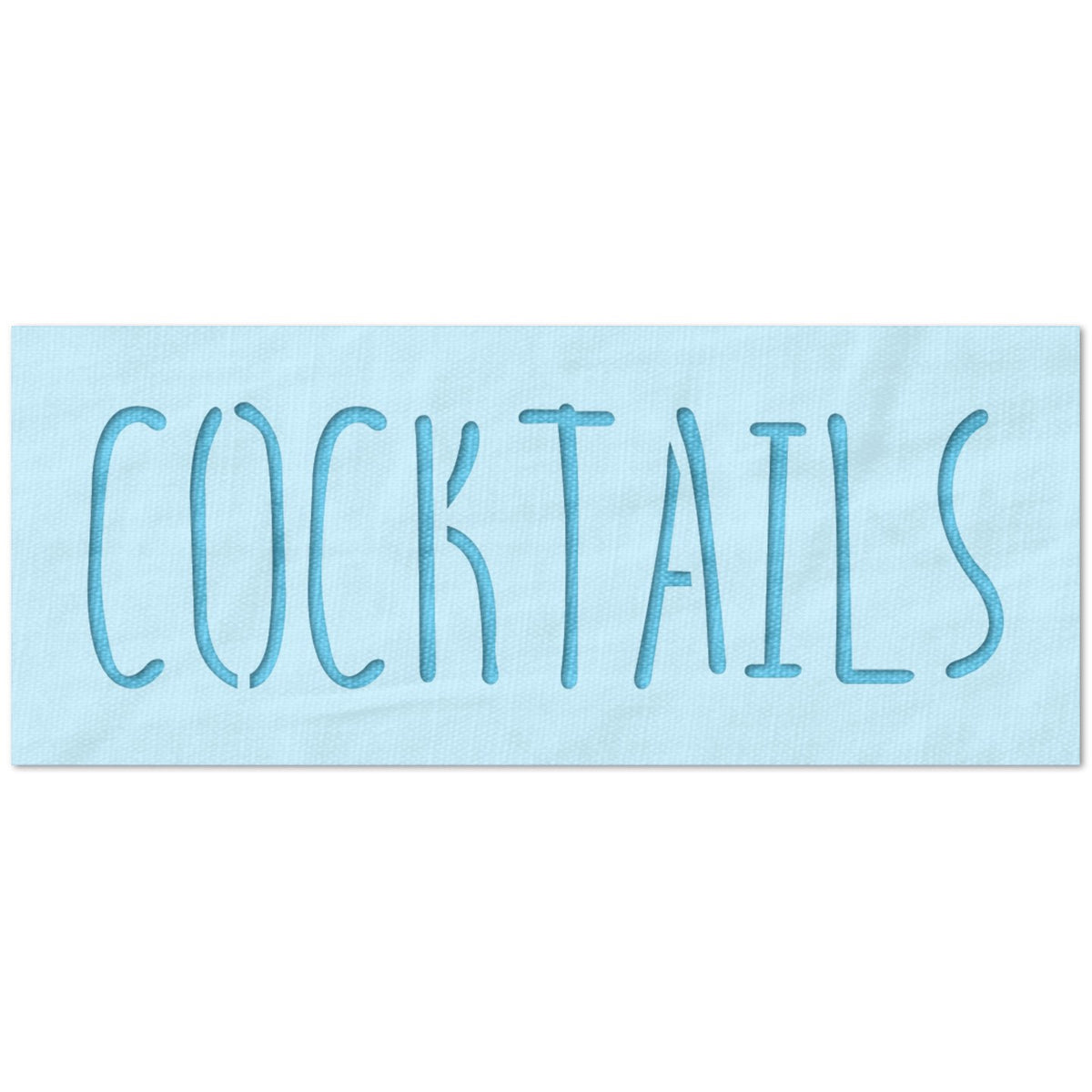 Cocktails Sign Stencil
