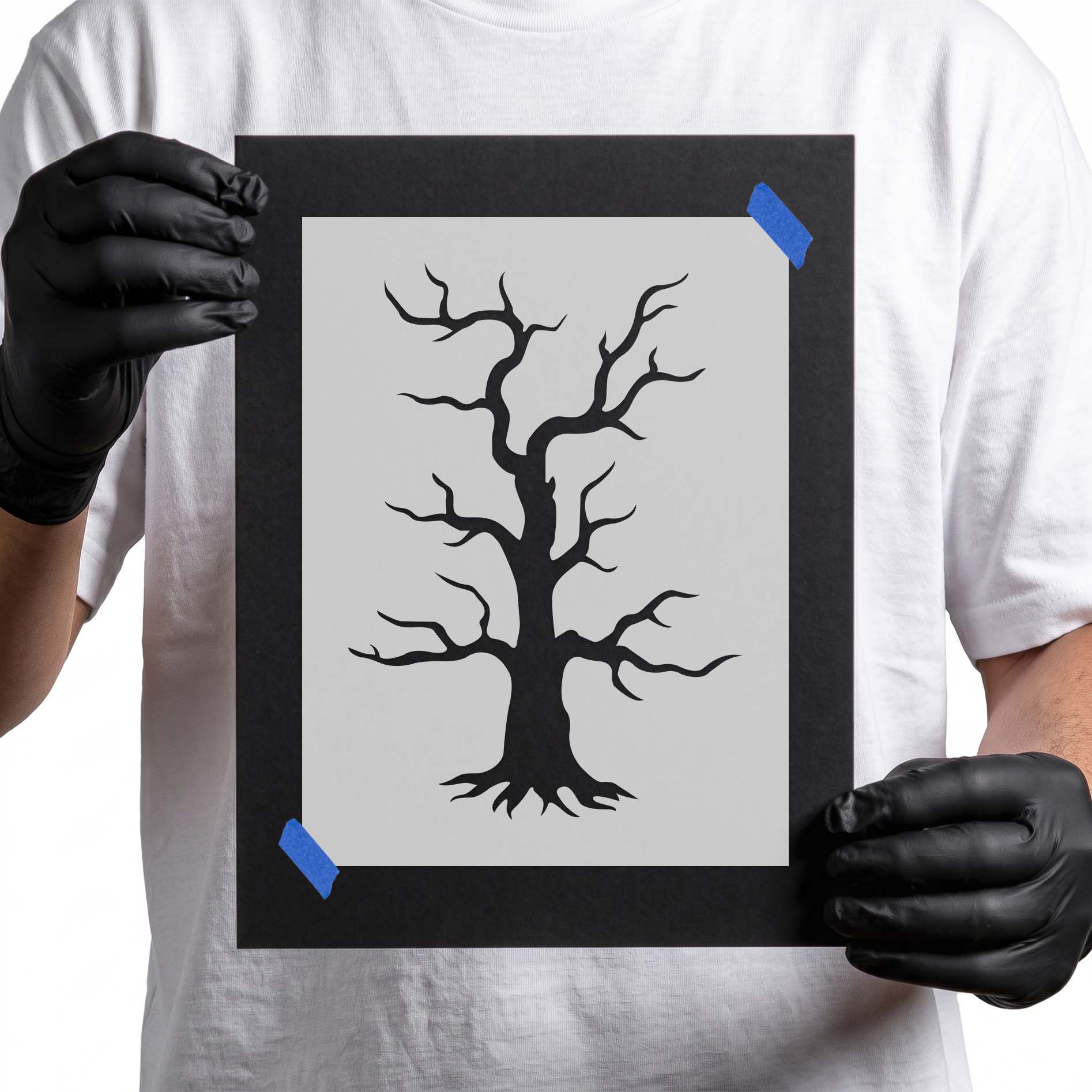 Creepy Tree Stencil