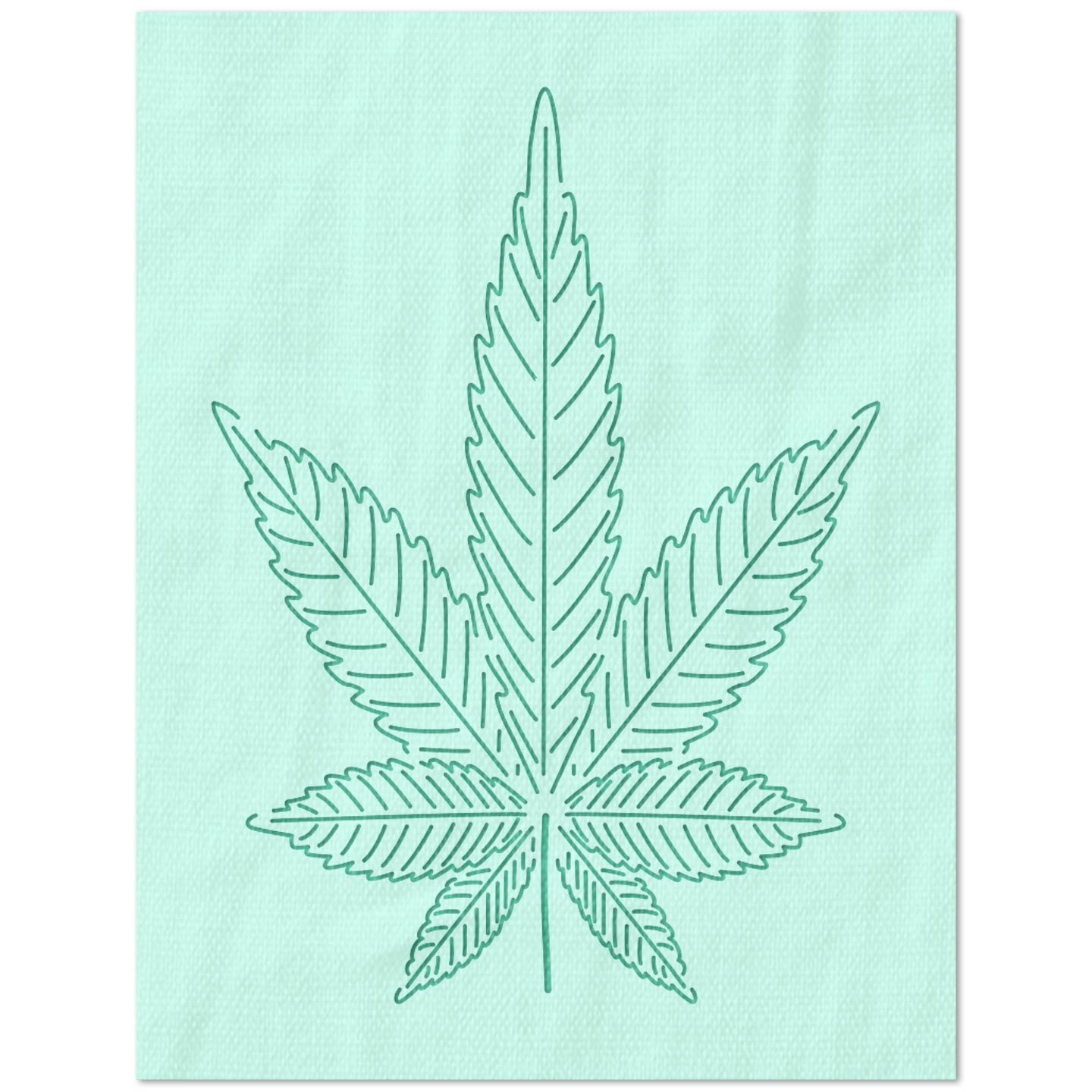 Detailed Cannabis Stencil