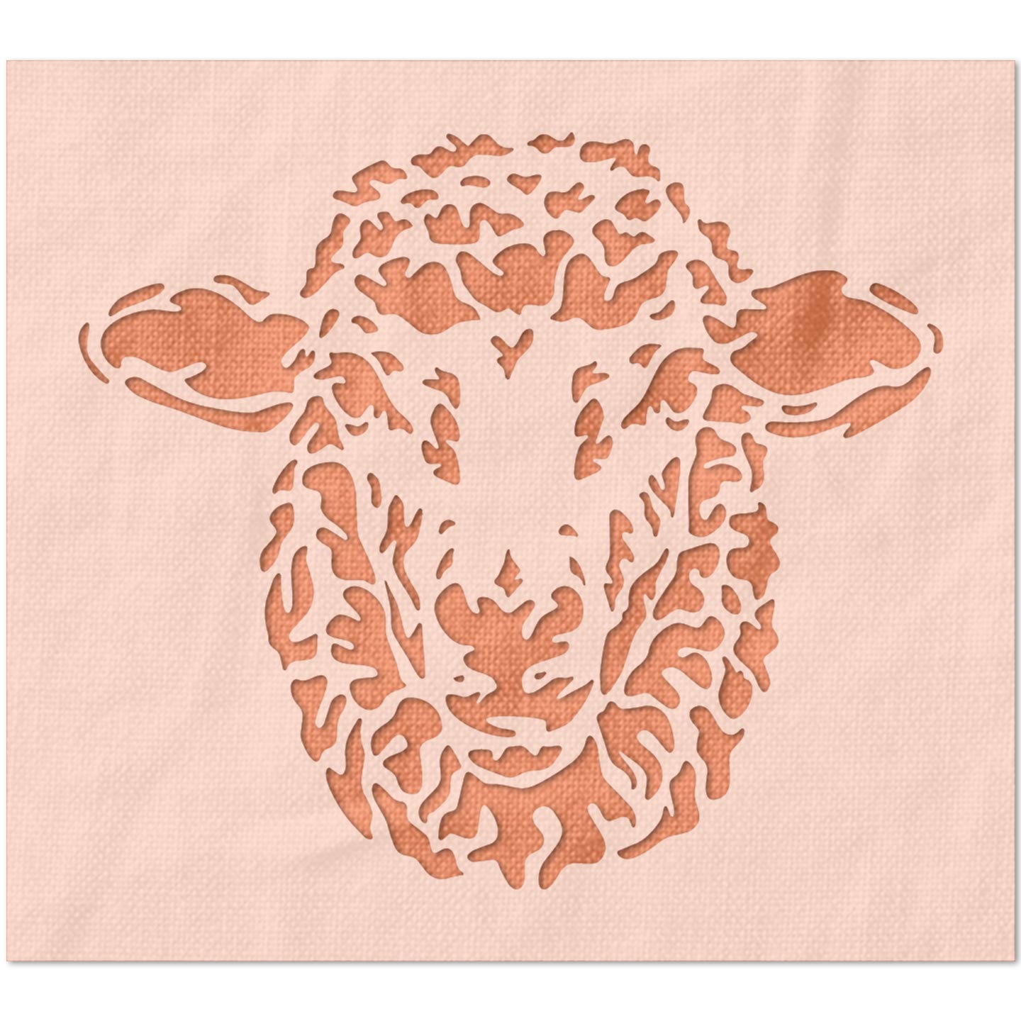 Detailed Sheep Stencil