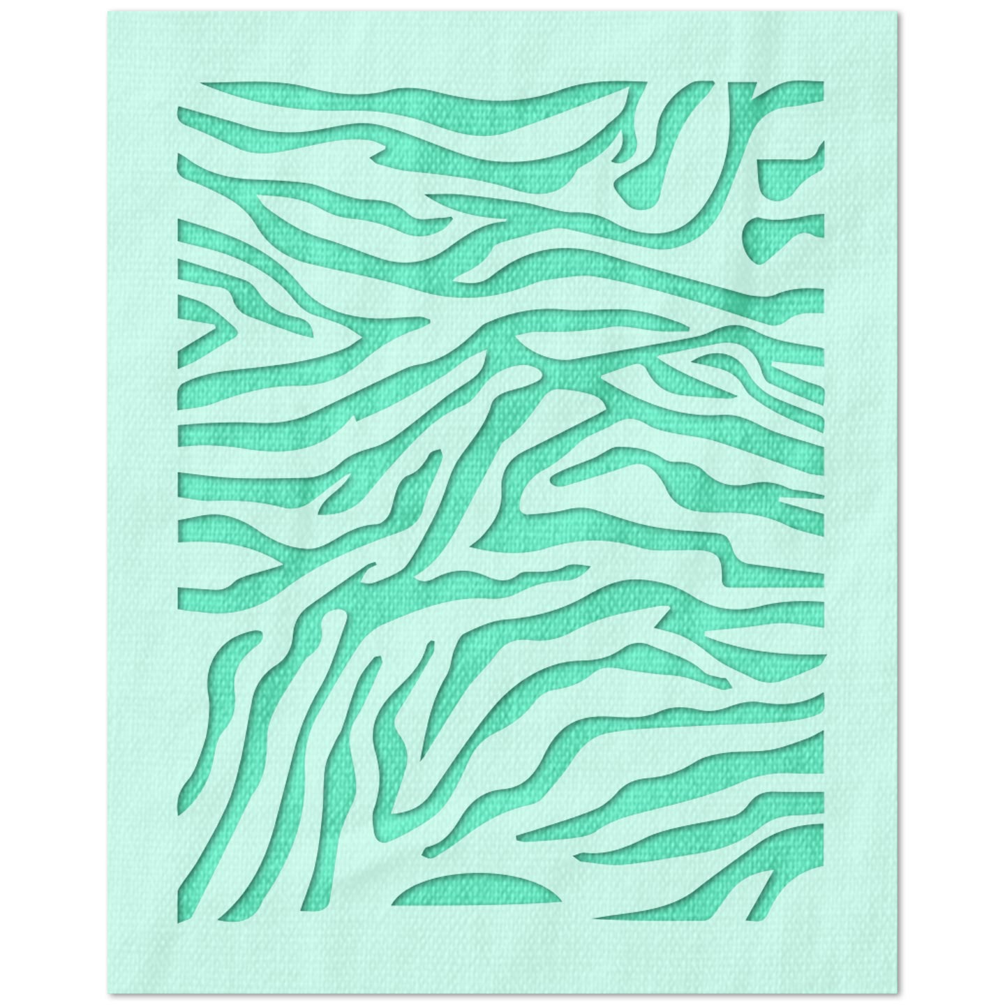 Detailed Zebra Print Stencil