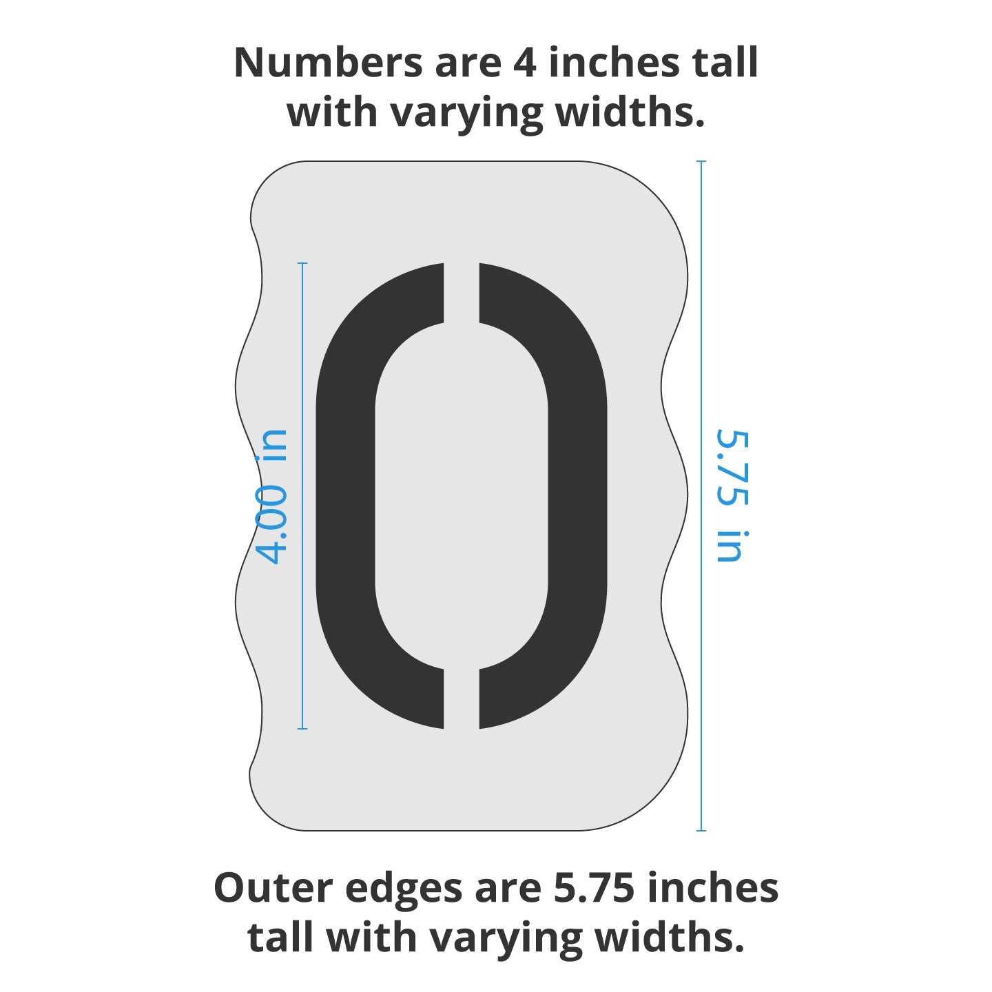 Curb Stencil Size