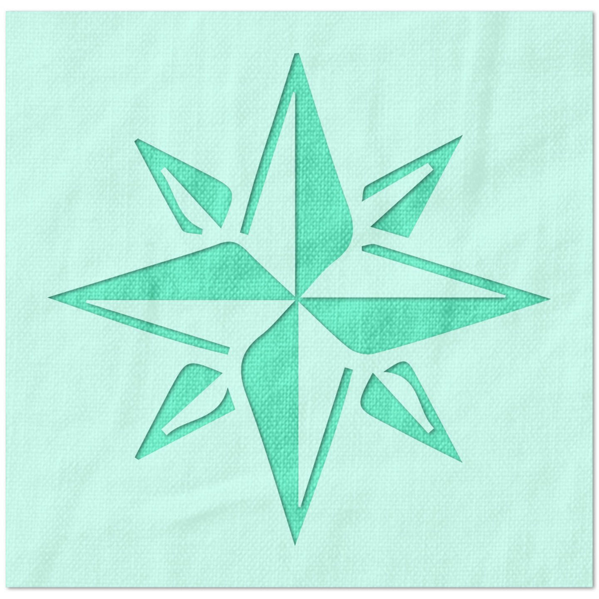 Directional Compass Star Stencil