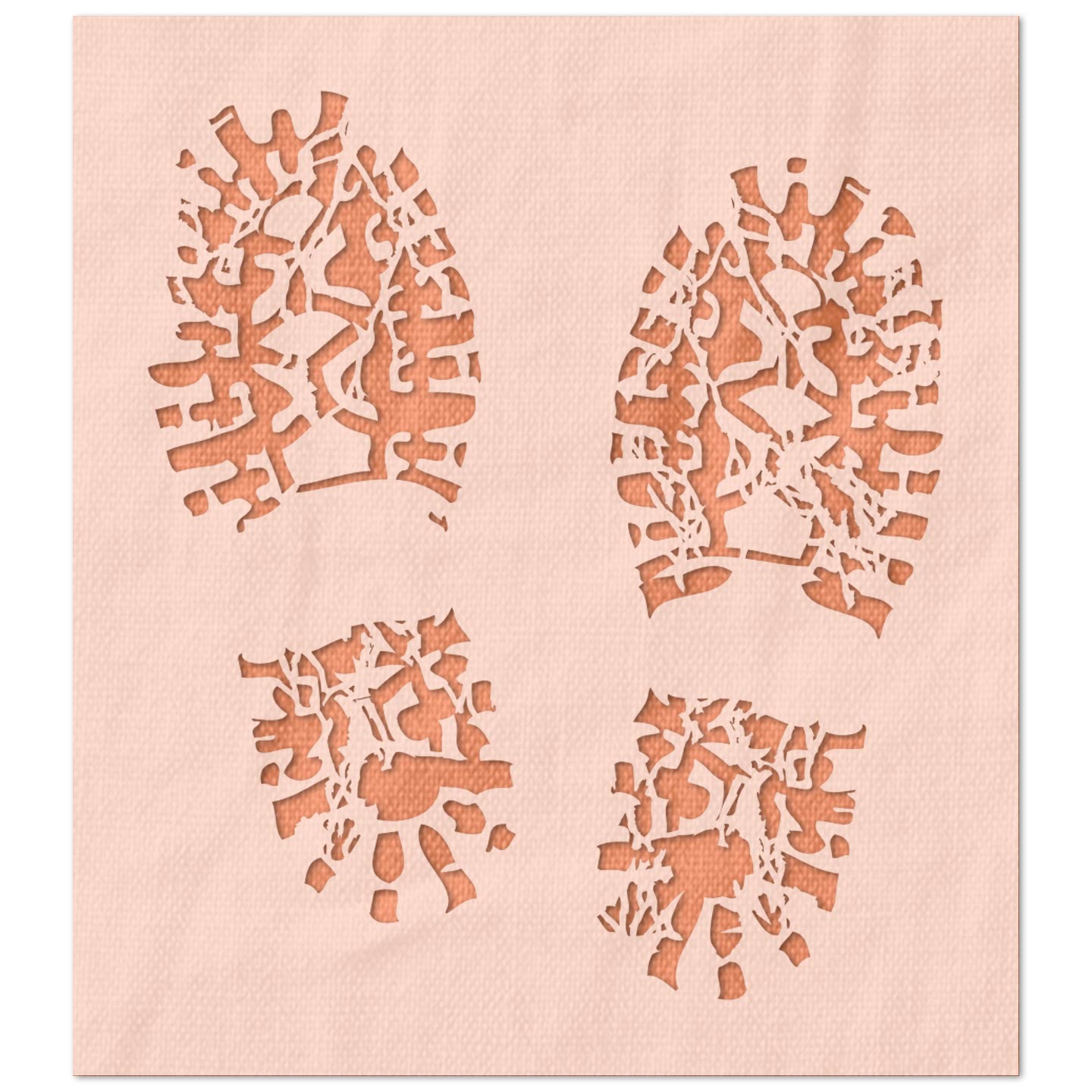 Dirty Shoeprint Stencil