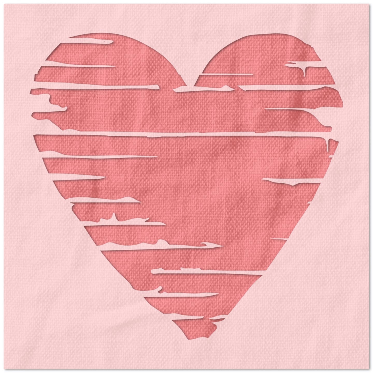 Distressed Heart Stencil