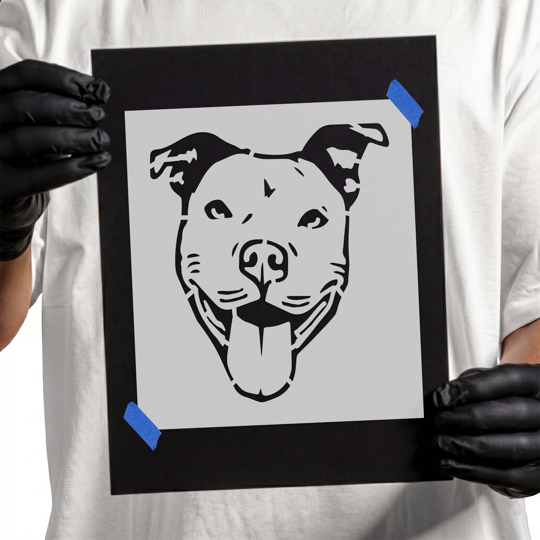 Dog Face Stencil