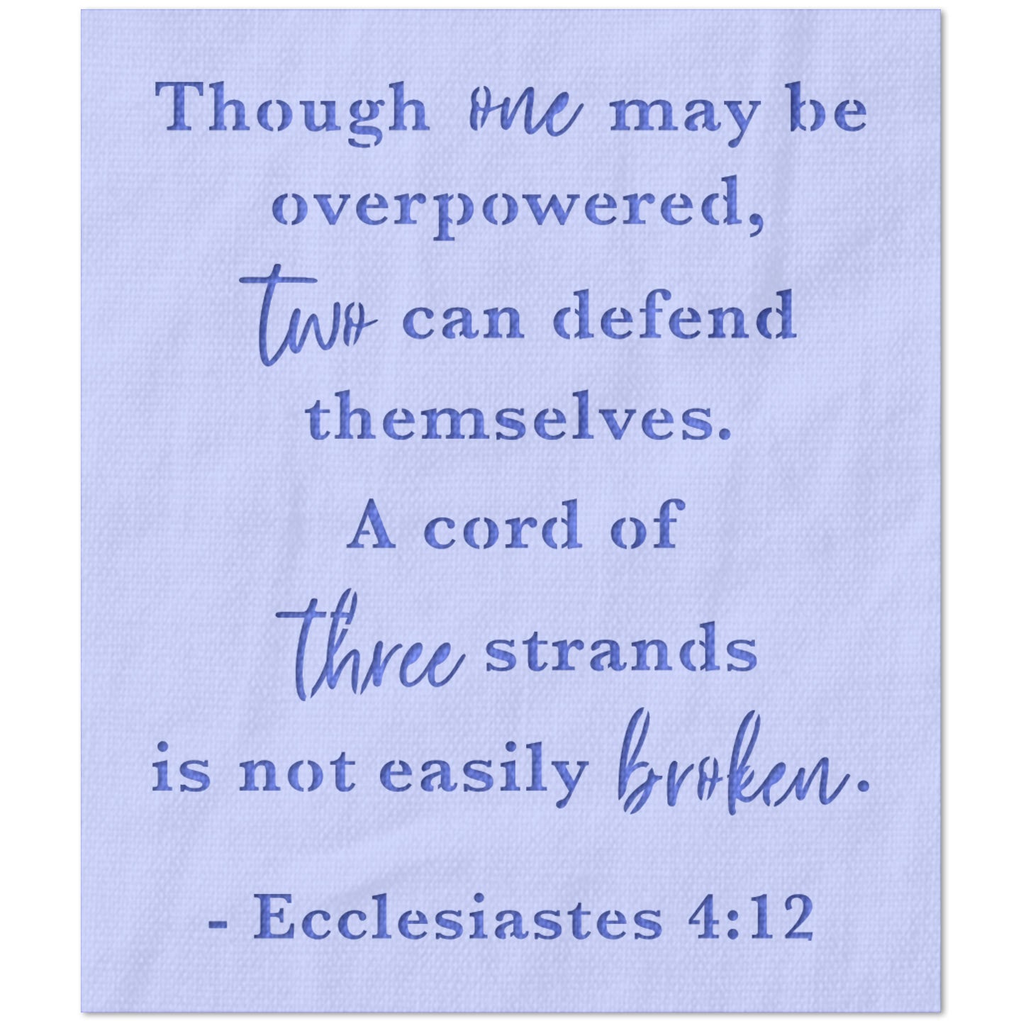 Ecclesiastes 4:12 Stencil