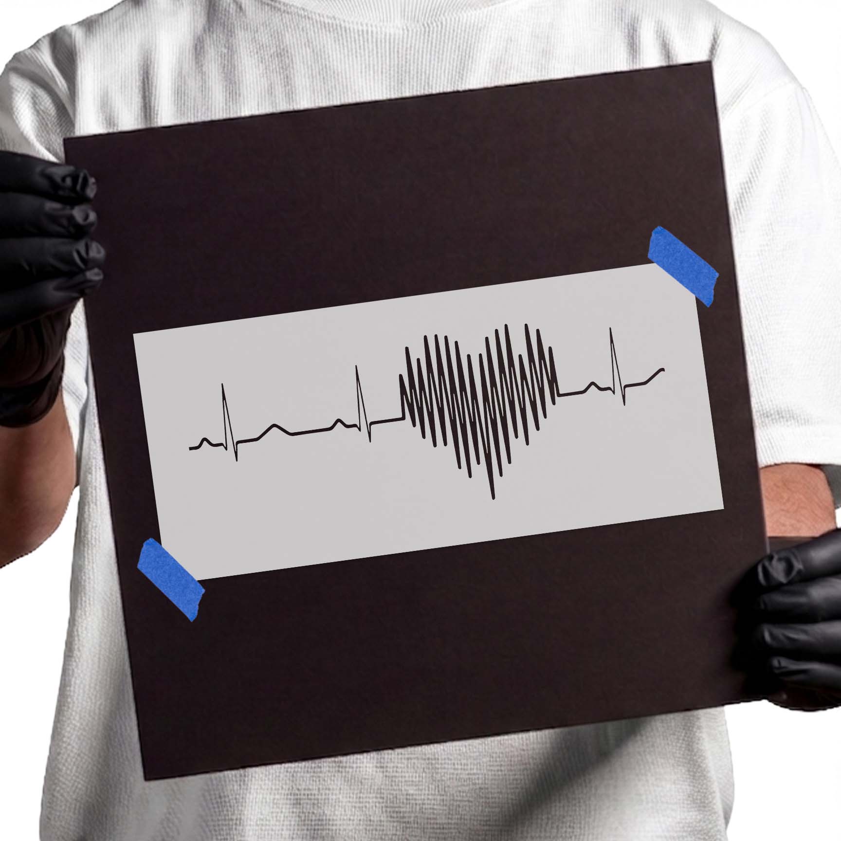 EKG Heart Stencil