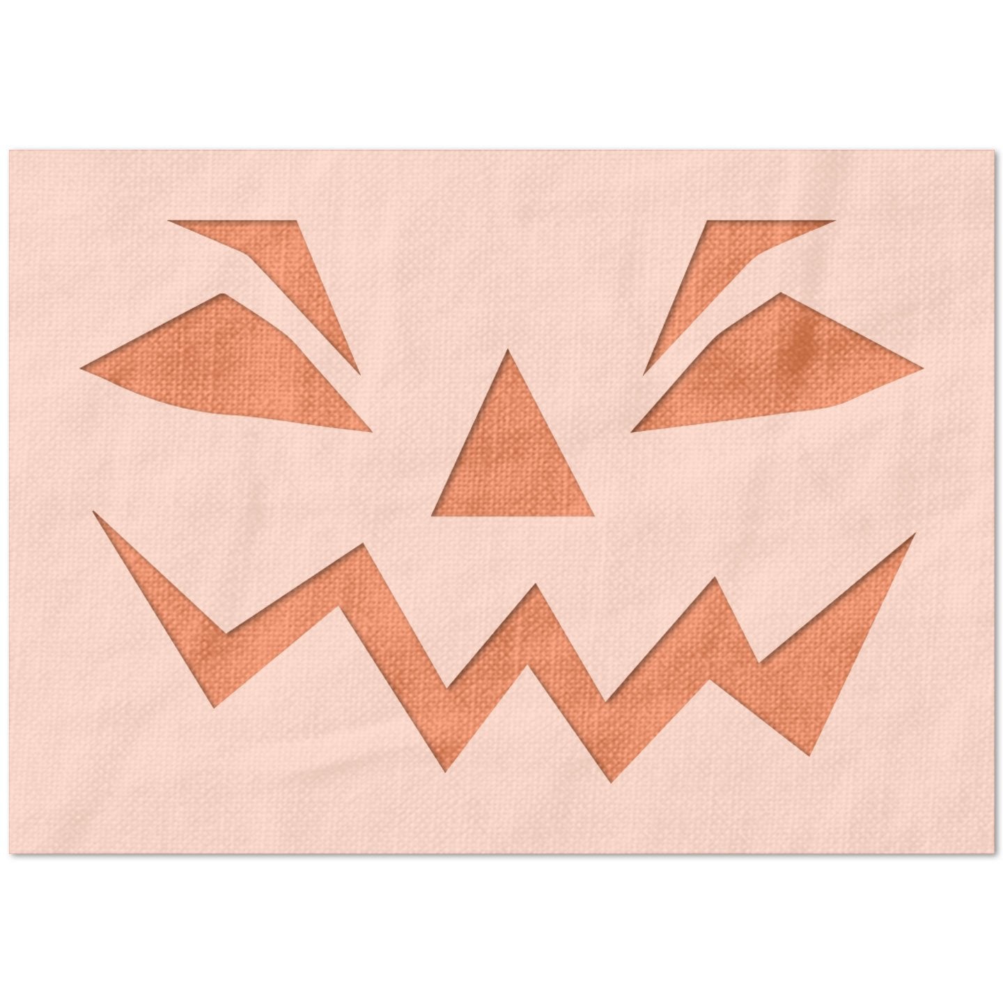 Evil Jack O Lantern Face Stencil