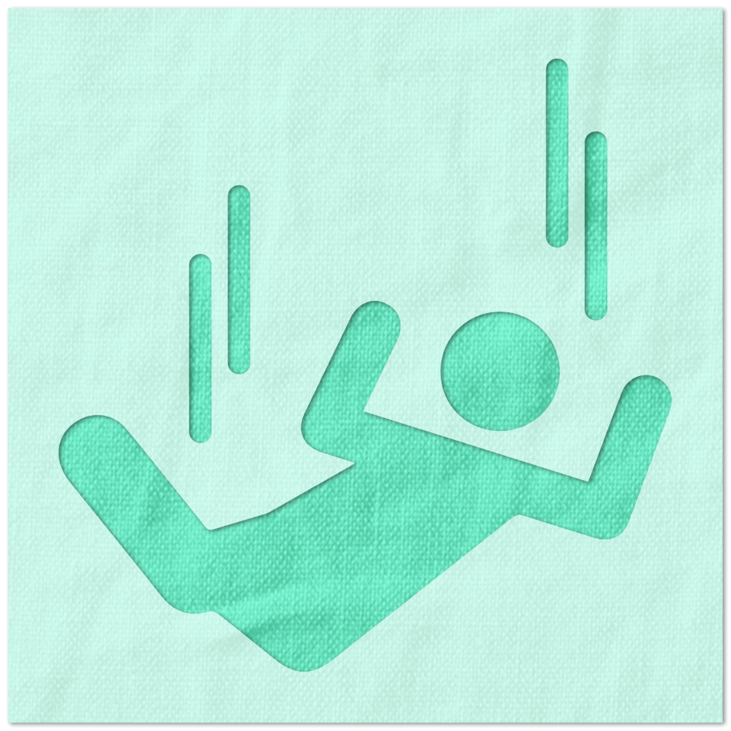 Falling Safety Symbol Stencil