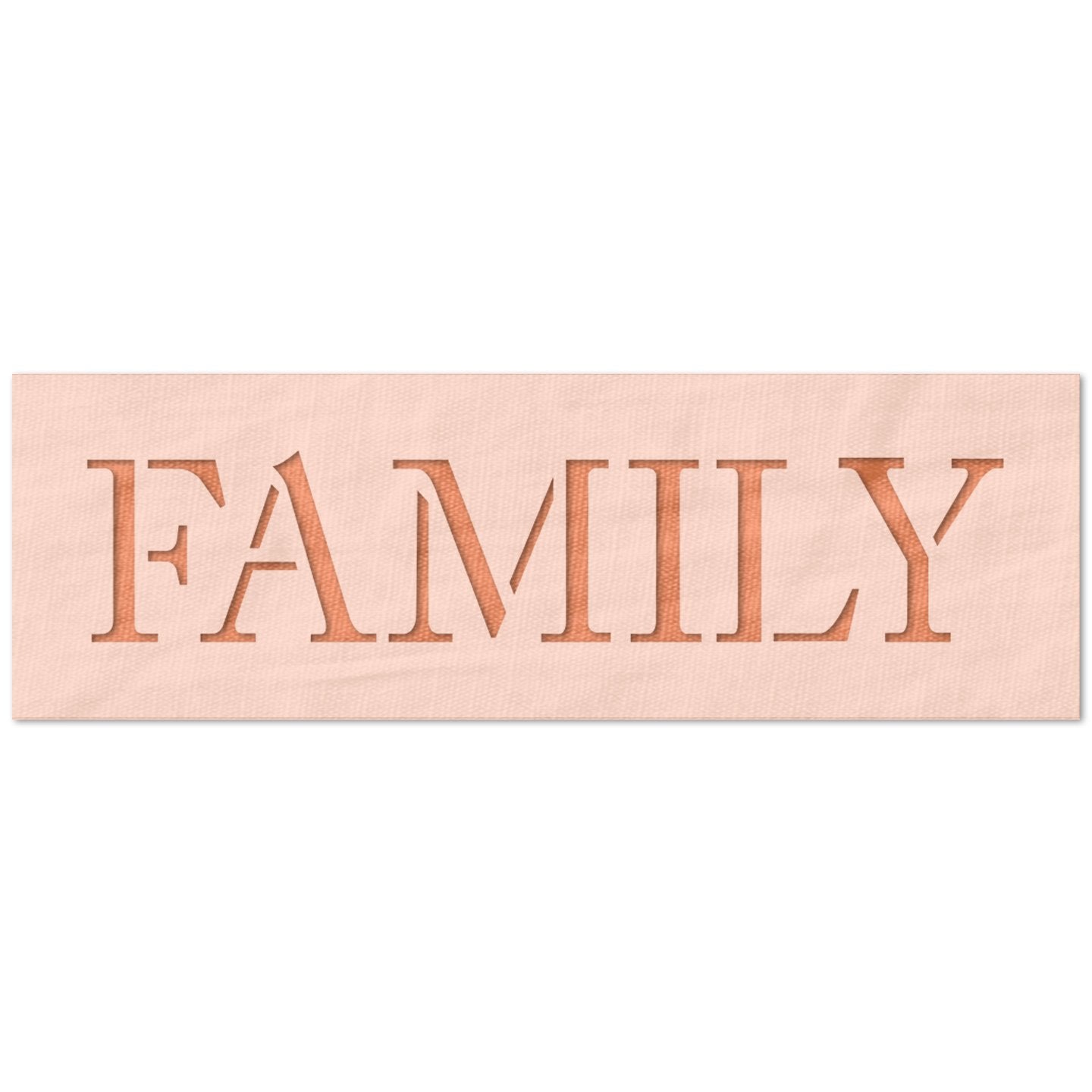 Family Sign Text Stencil