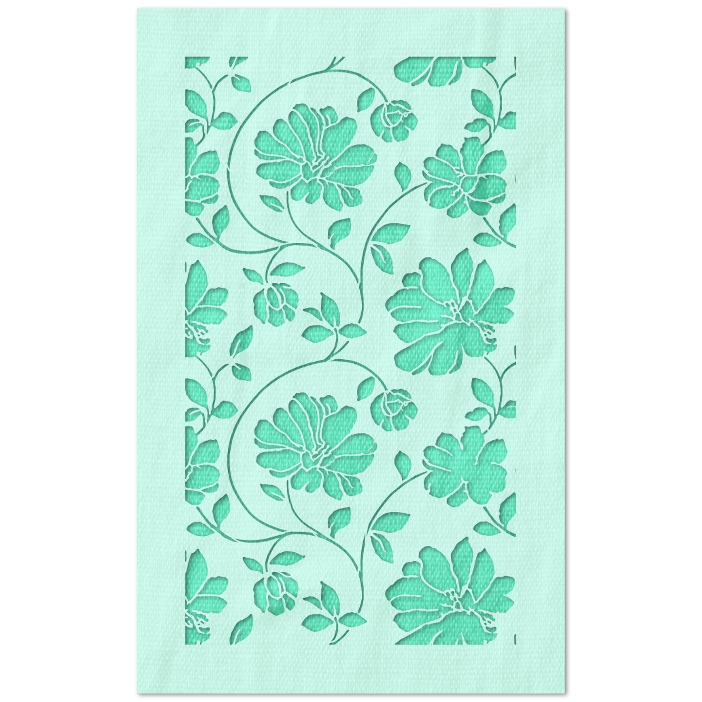 Floral Interior Pattern Stencil