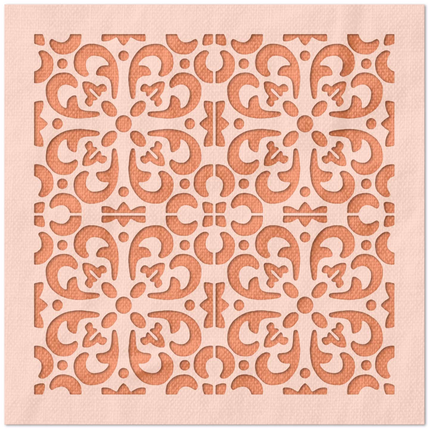 Flower Tile Pattern Stencil