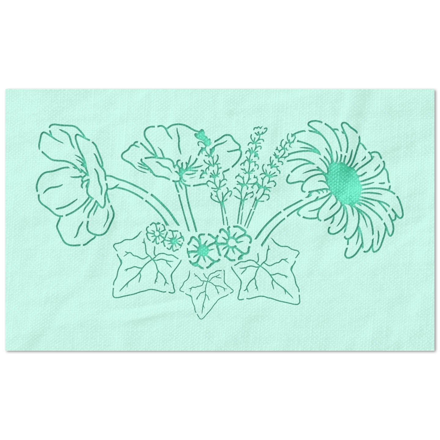 Flowers Ivy Stencil