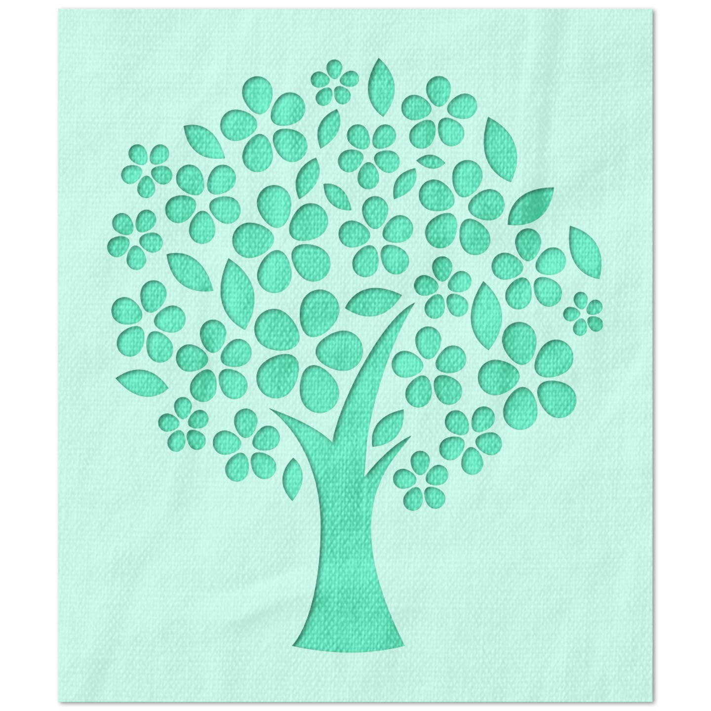 Flowery Tree Stencil