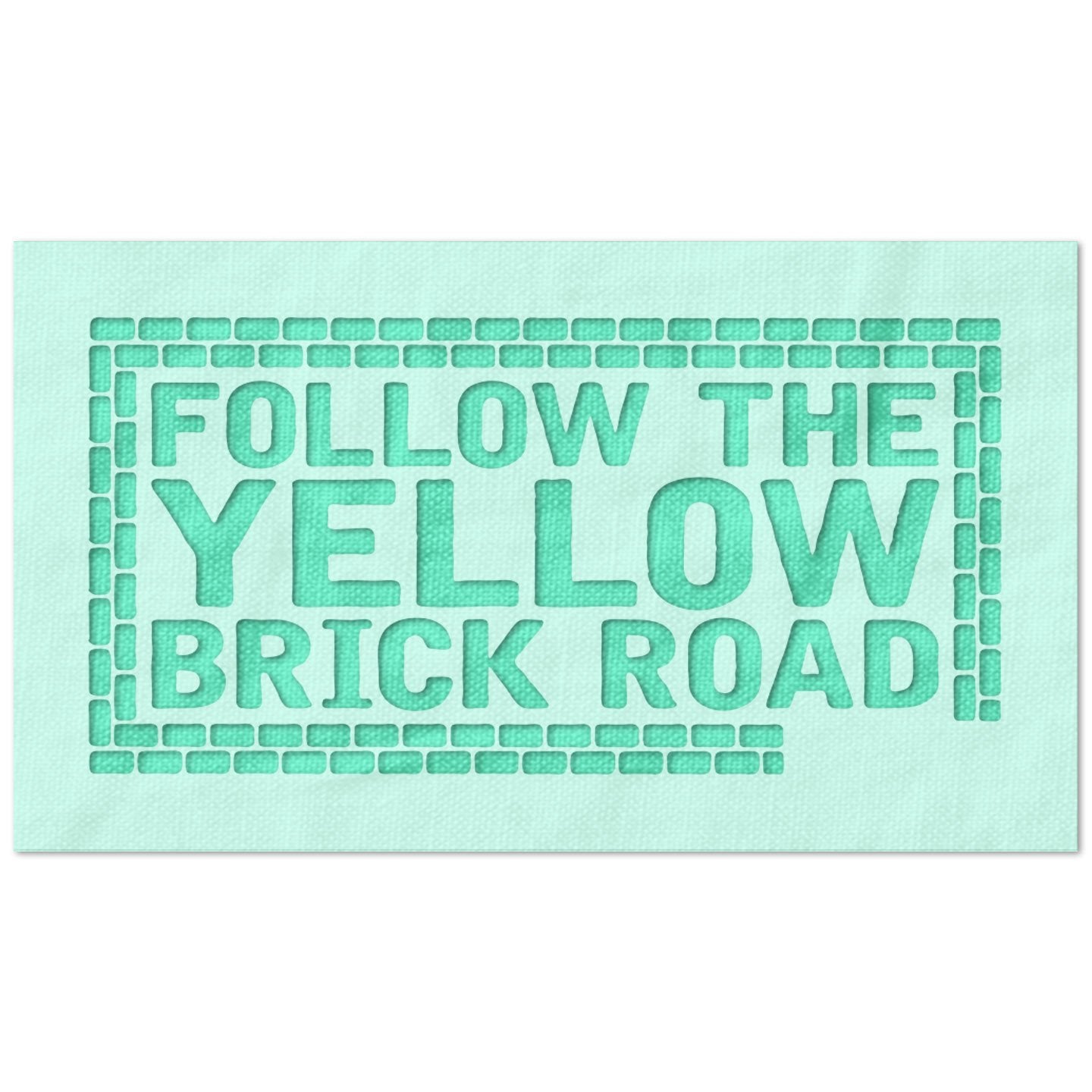 Follow Yellow Brick Road Stencil