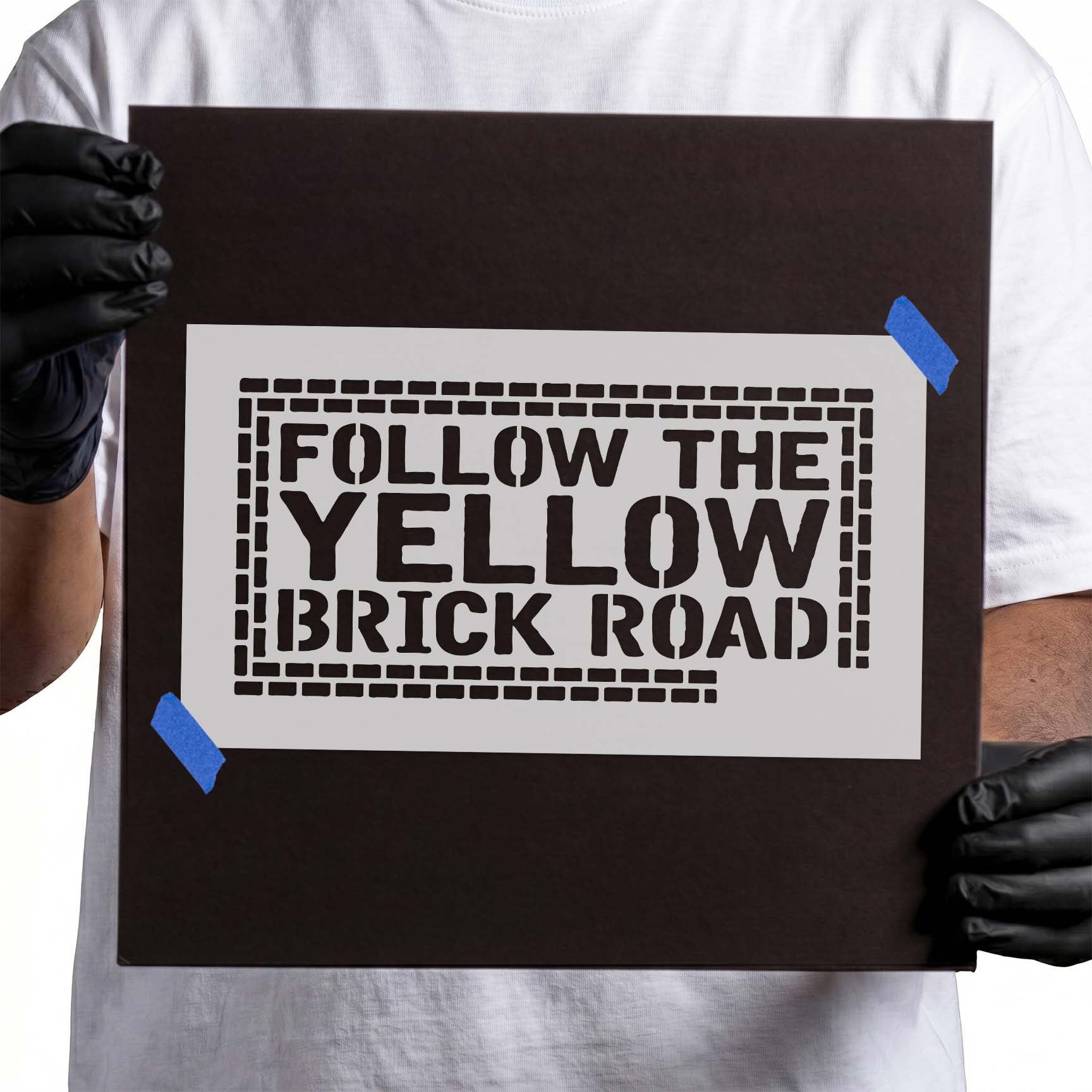 Follow Yellow Brick Road Stencil