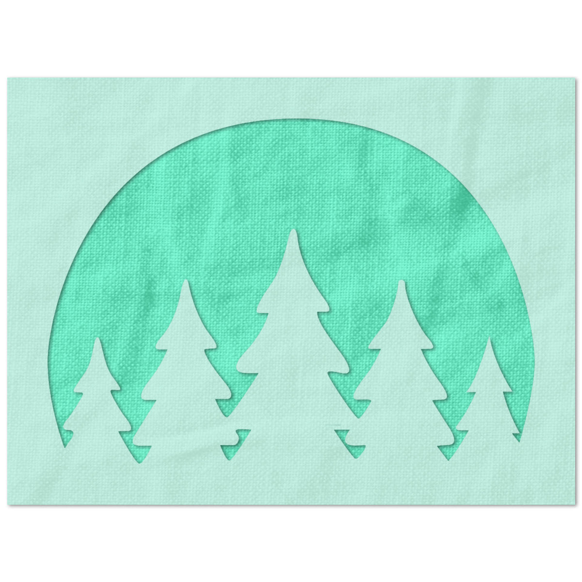 Forest Circle Stencil