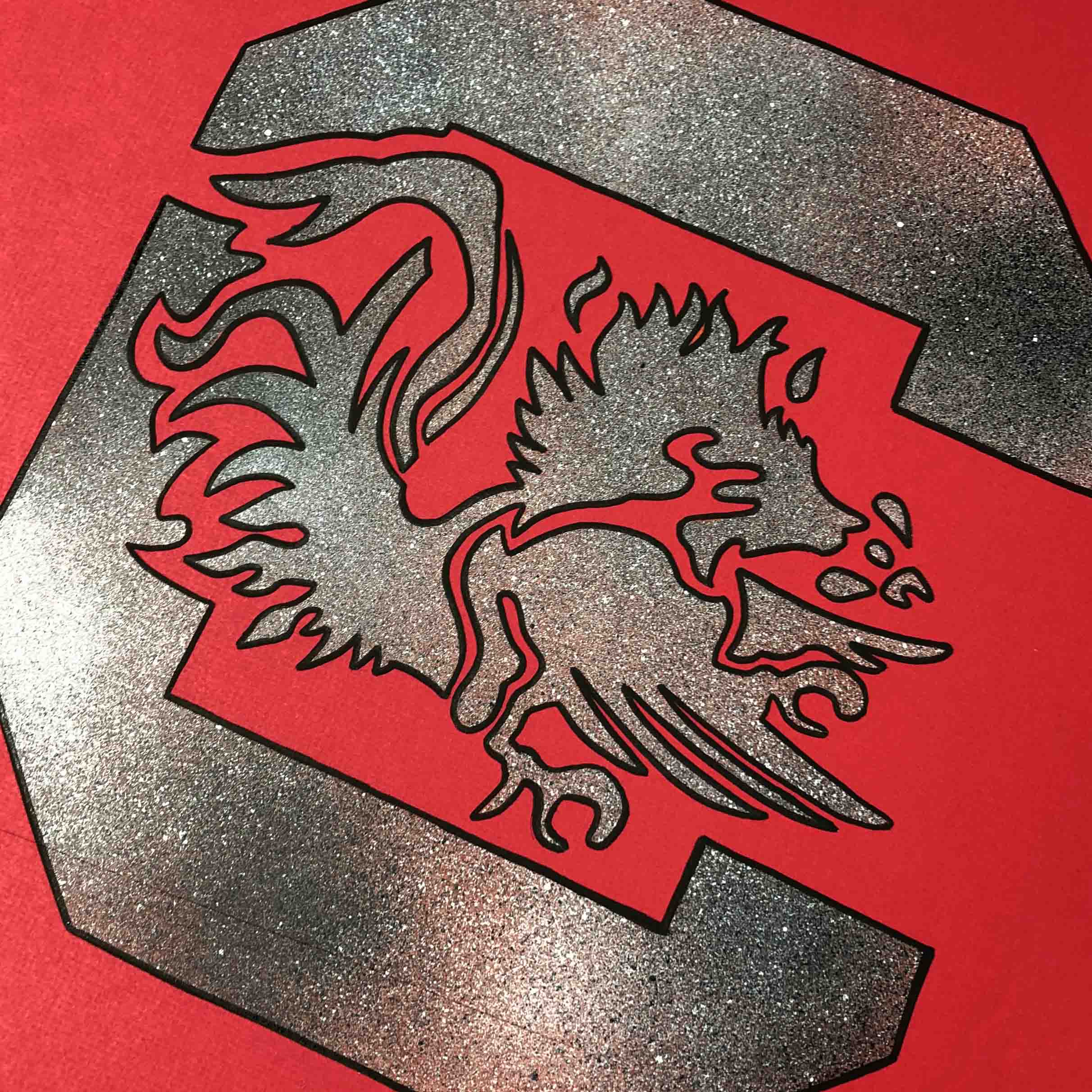 South Carolina Gamecocks Logo Stencil