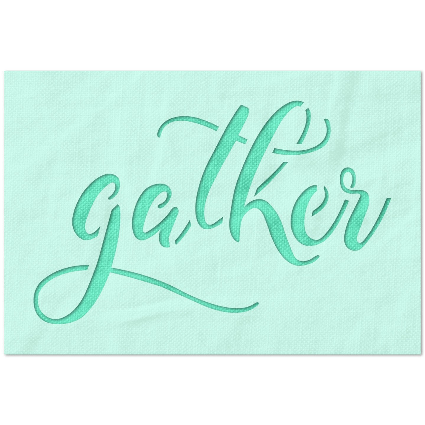 Gather Swirly Text Stencil