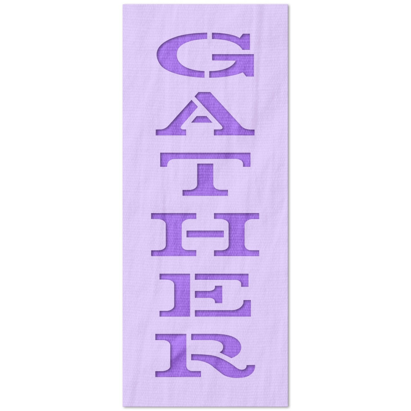 Gather Vertical Text Stencil