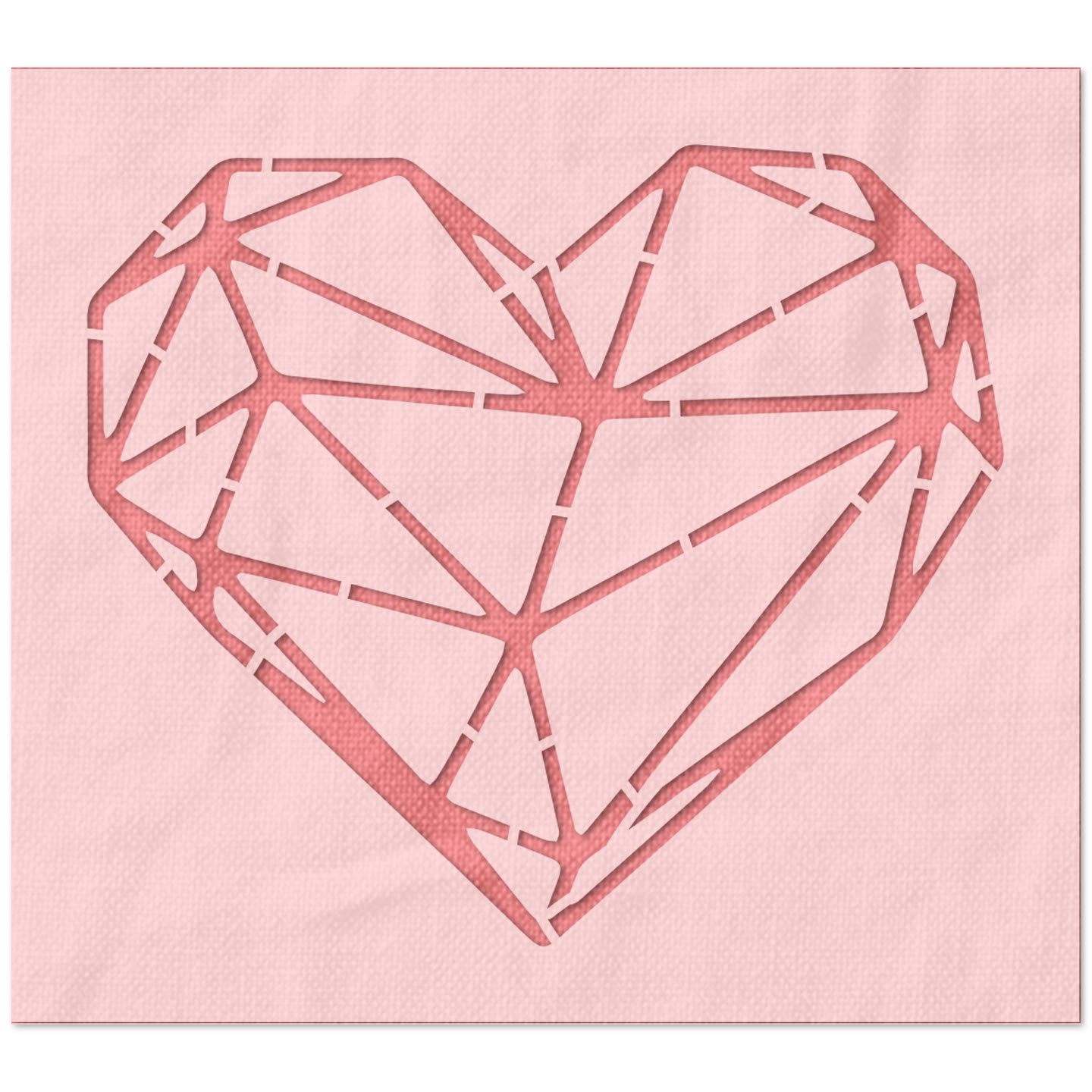 Geometric Heart Stencil