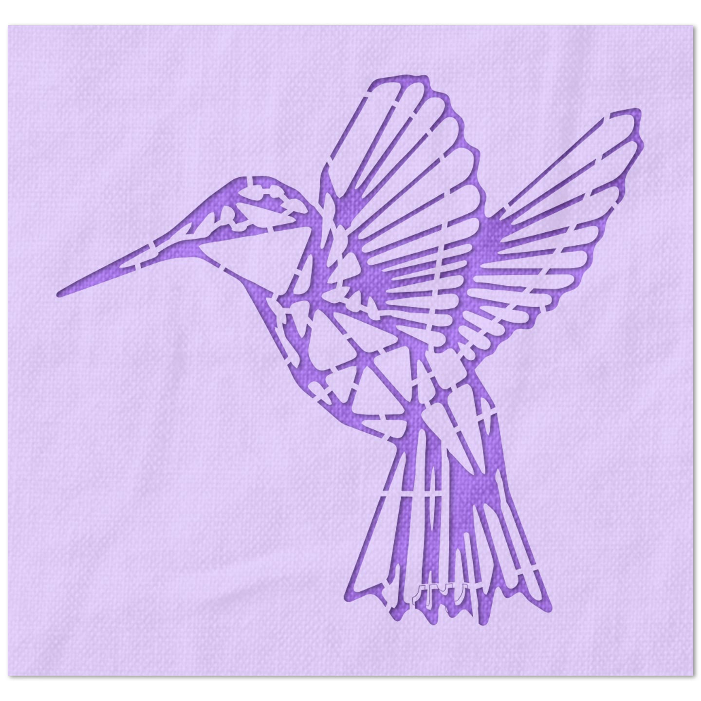Geometric Hummingbird Stencil