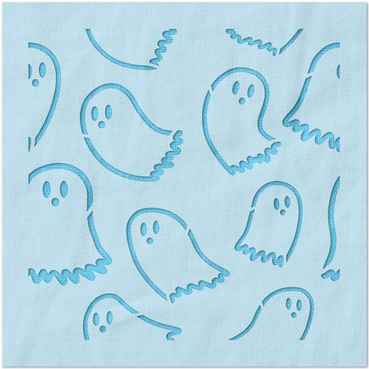 Halloween Ghosts Pattern Stencil