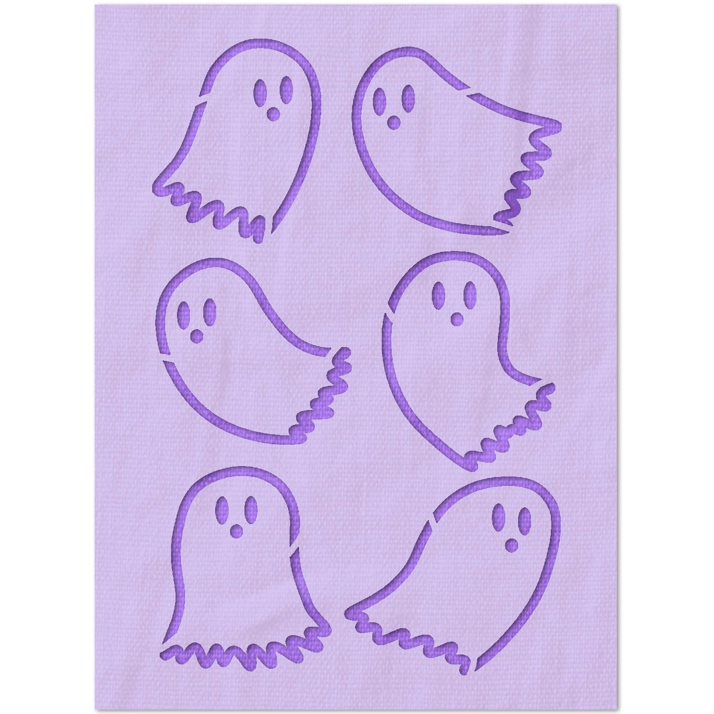 Halloween Ghosts Stencil