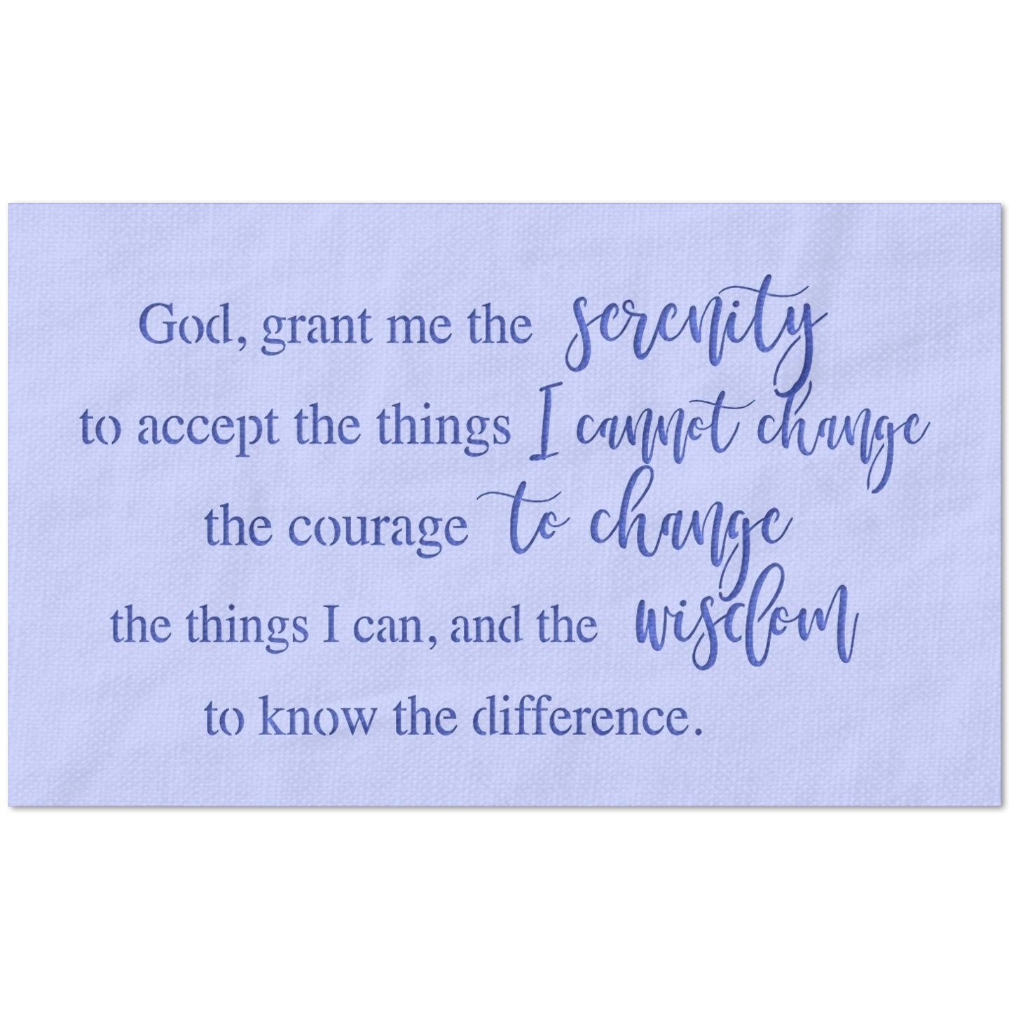 God Grant Me The Serenity Prayer Stencil