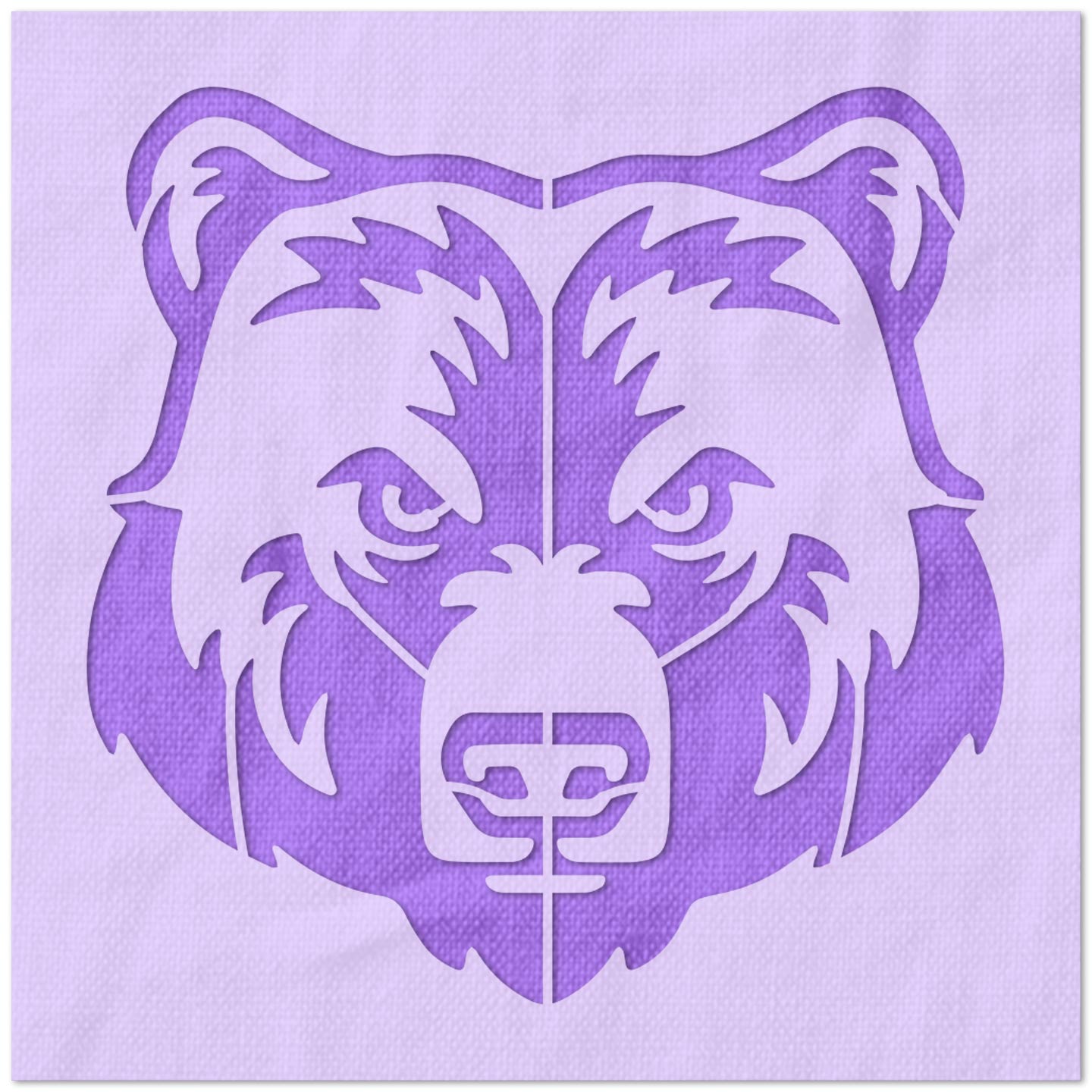 Grizzly Bear Head Stencil