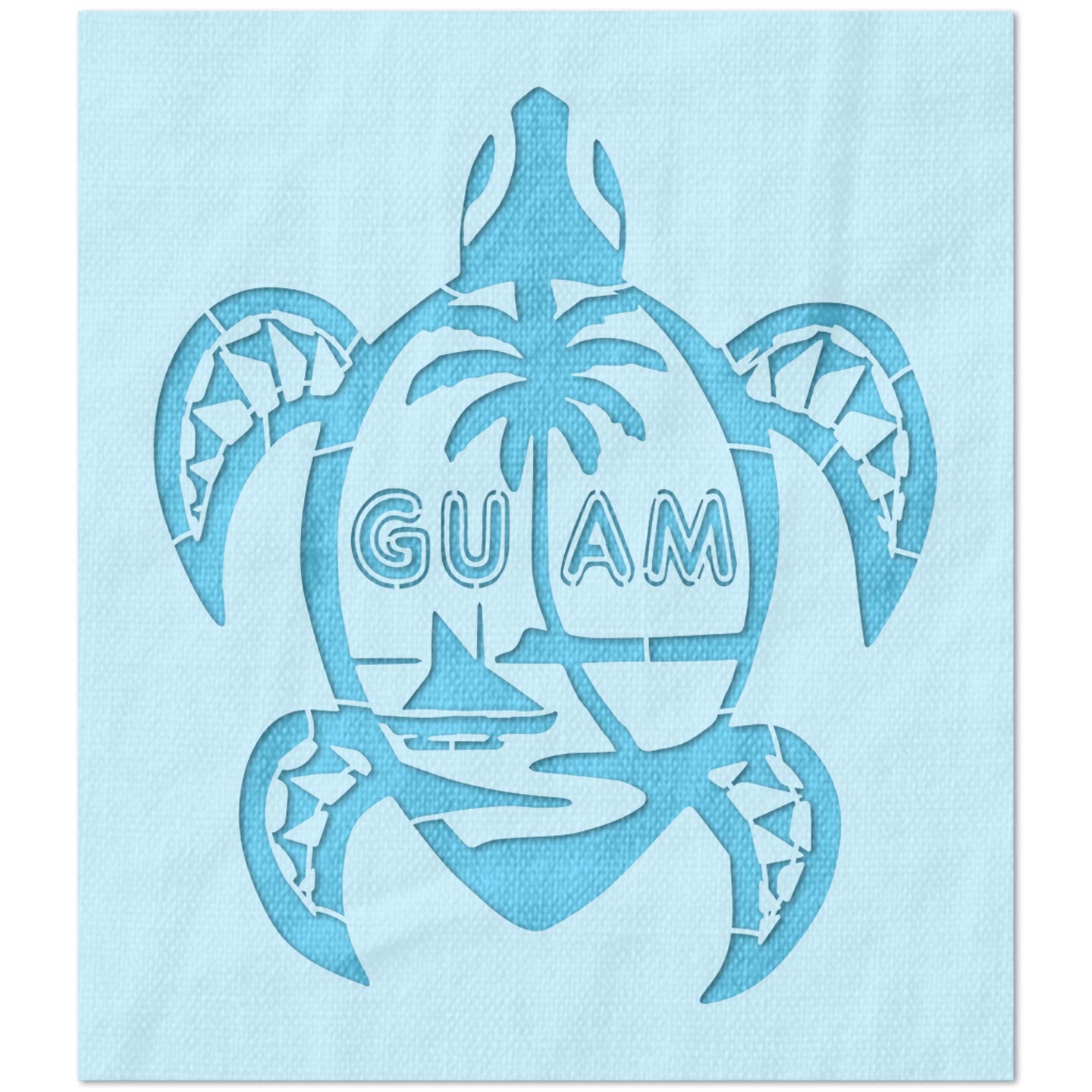 Guam Turtle Stencil