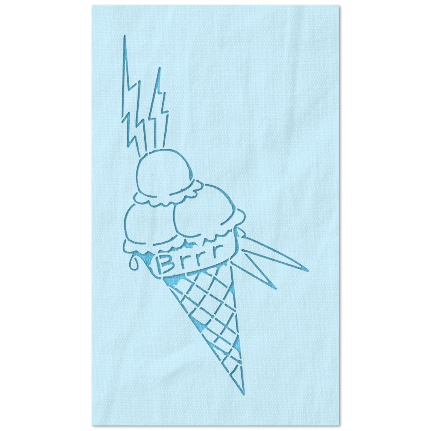 Gucci Mane Brrr Ice Cream Cone Tattoo Stencil