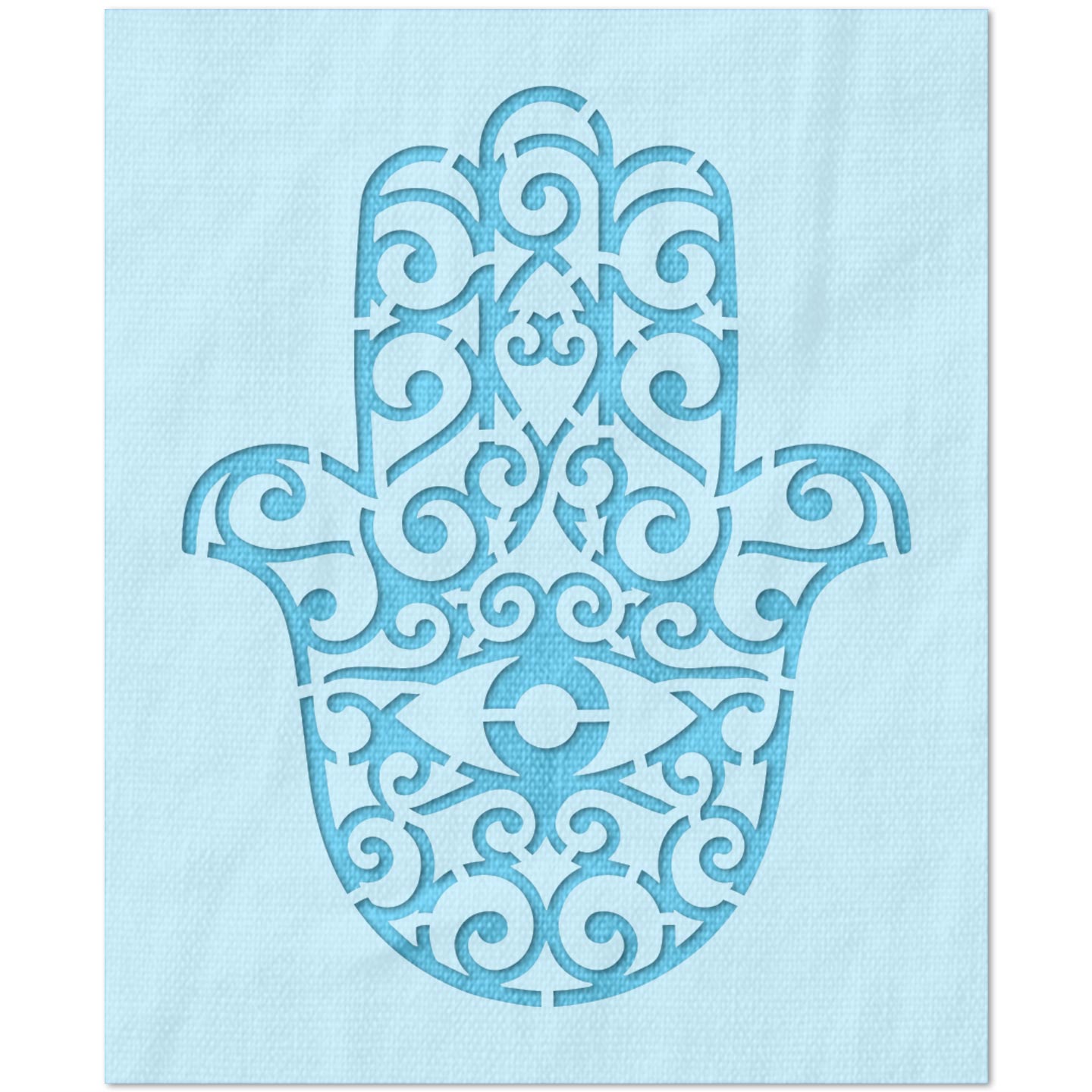Hamsa Symbol Stencil