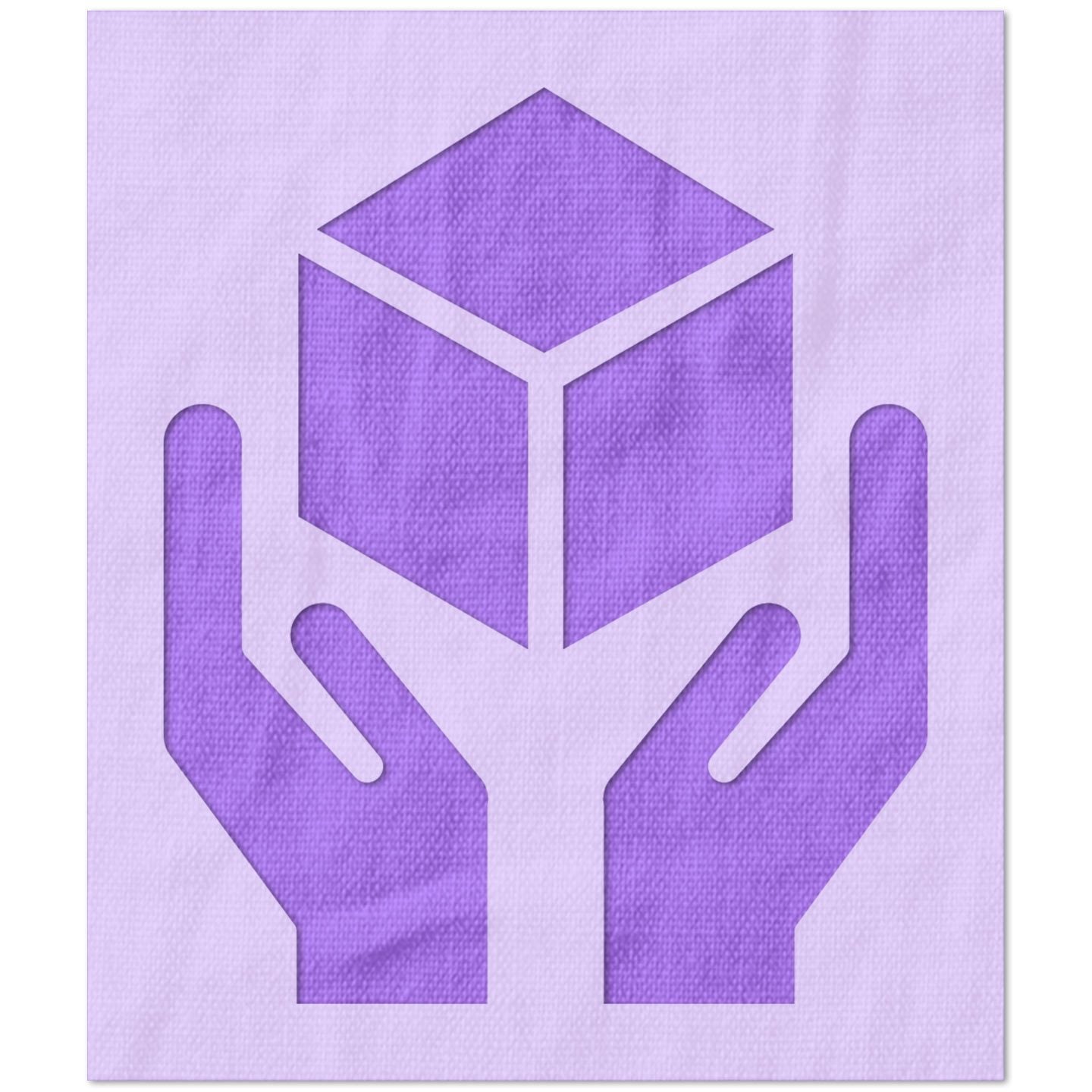 Handle with Care Icon Stencil