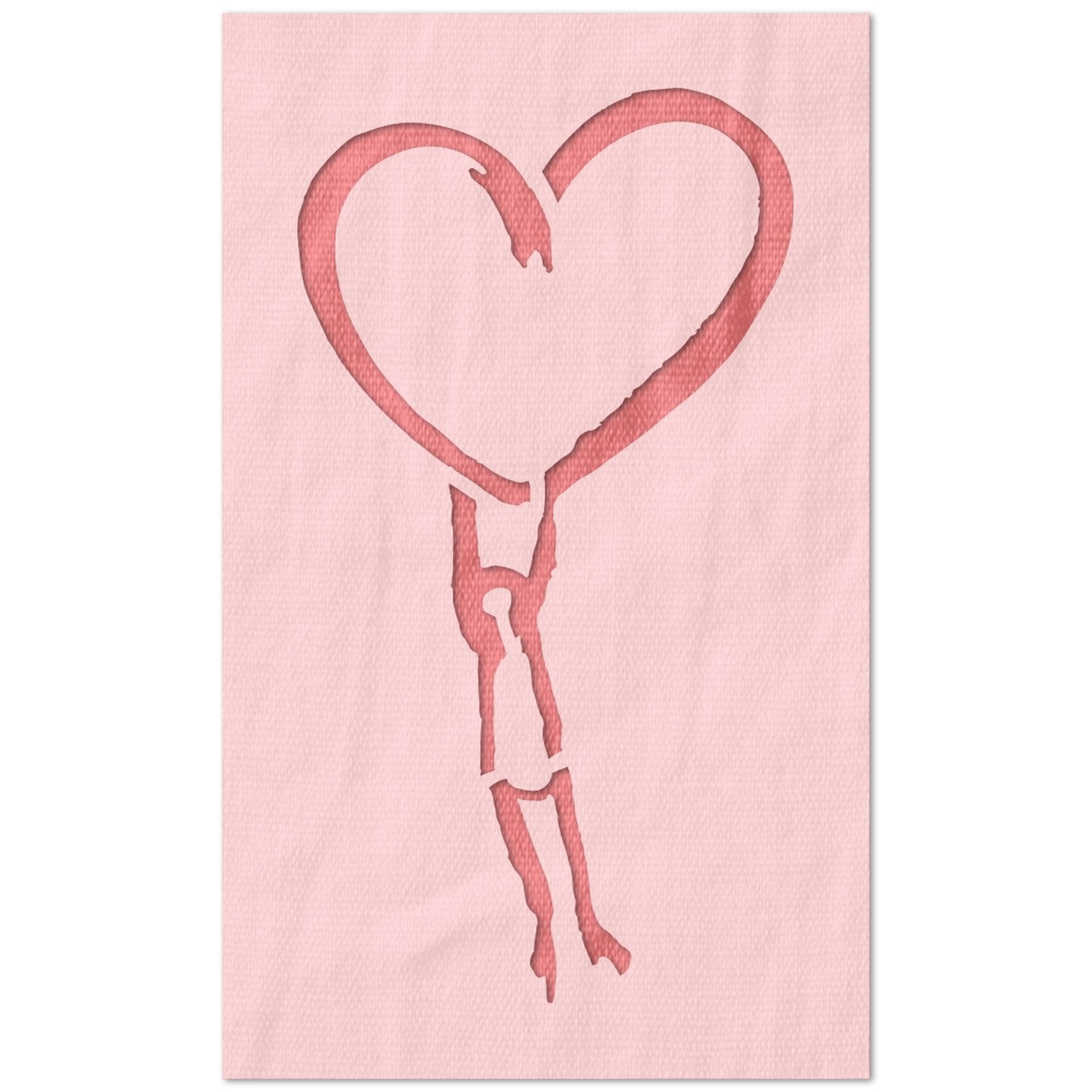 Hanging by a Heart Stencil