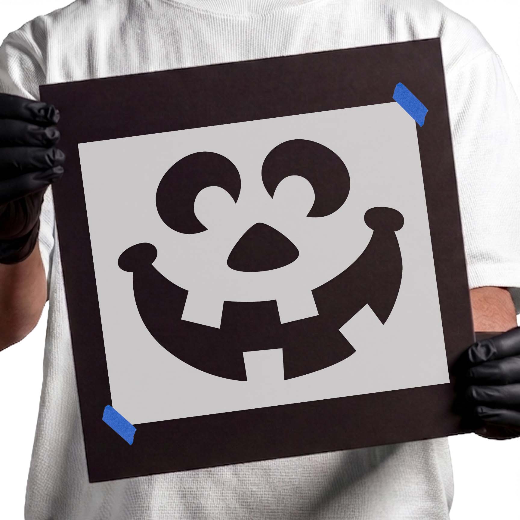 Happy Jack-O-Lantern Face Stencil